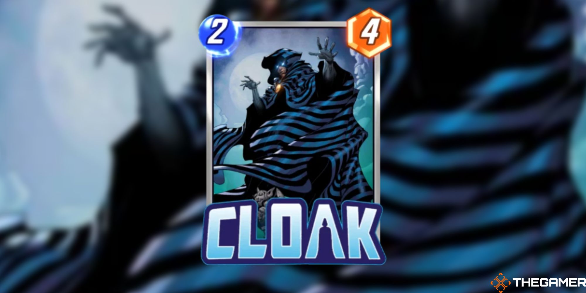 Marvel Snap - Cloak on a blurred background