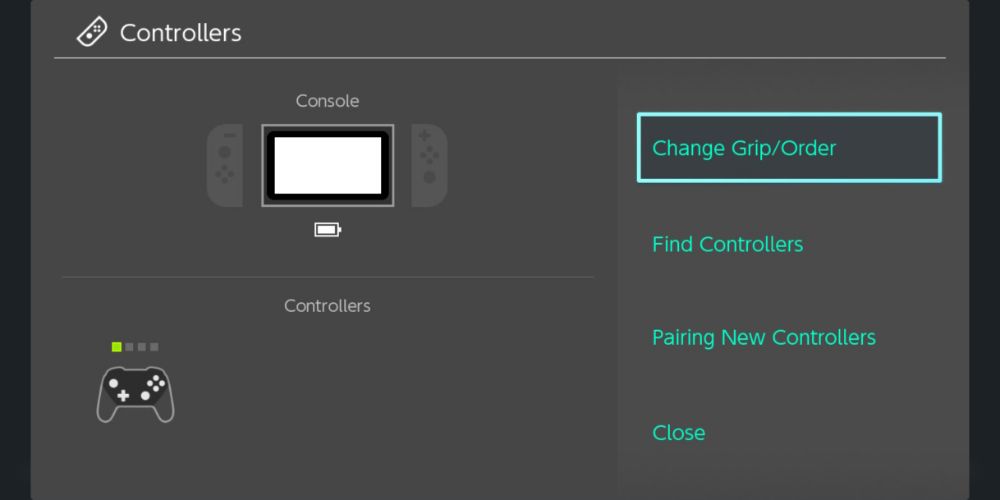 The user considers changing the grip and controller order on the Nintendo Switch.