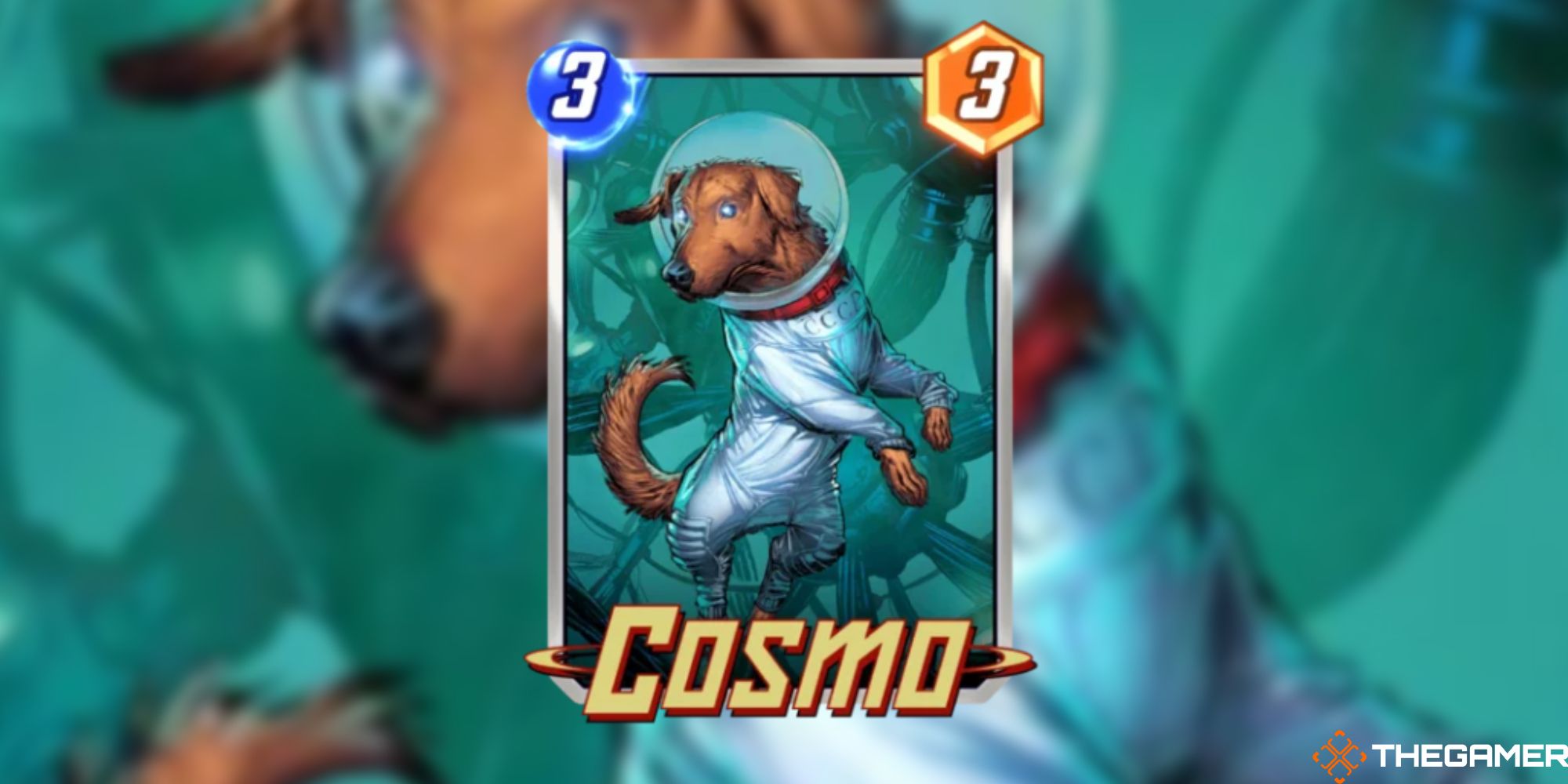 Marvel Snap - Cosmo on a blurred background