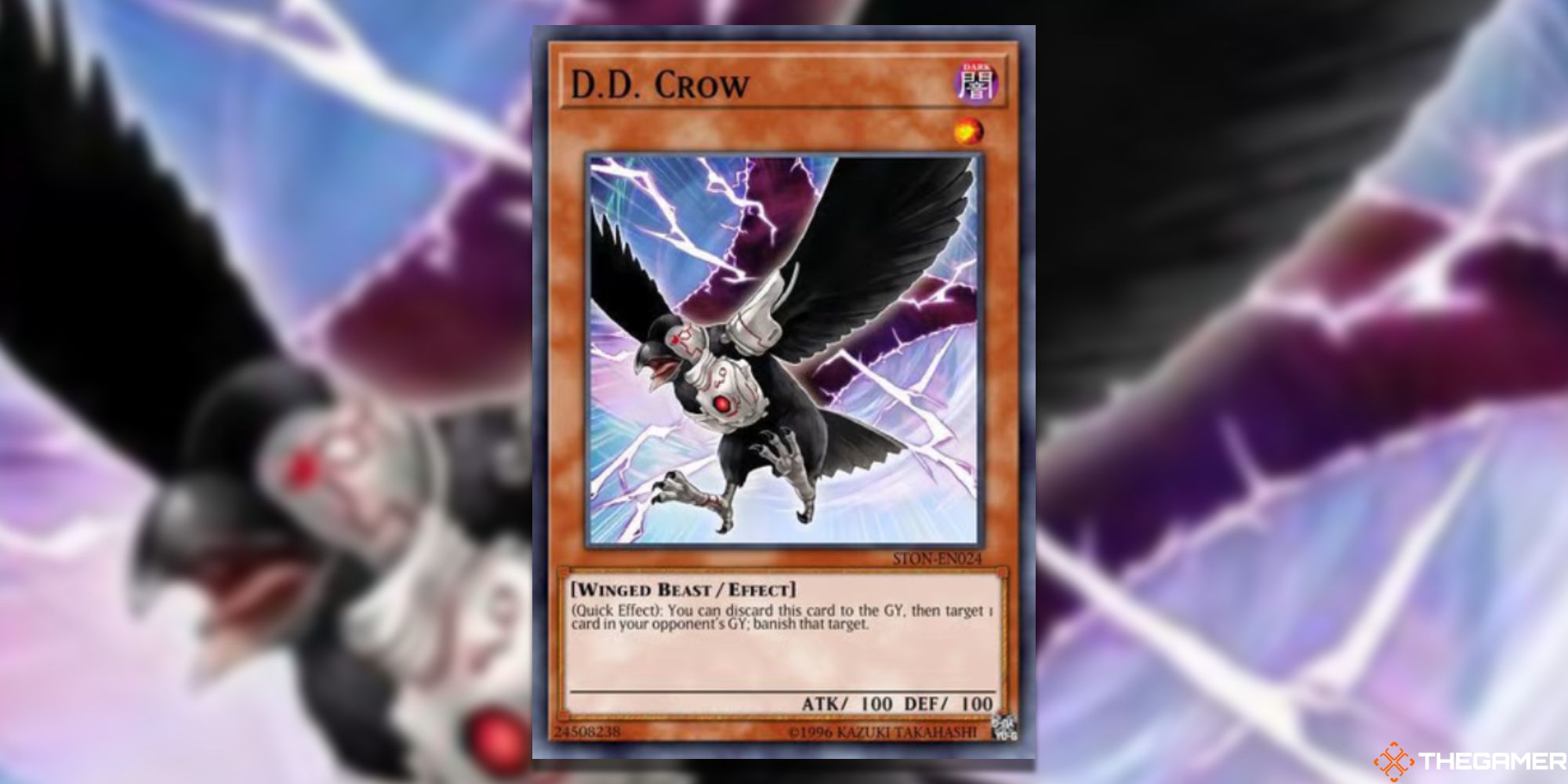 Yu-Gi-Oh! D.D. Crow on blurred background