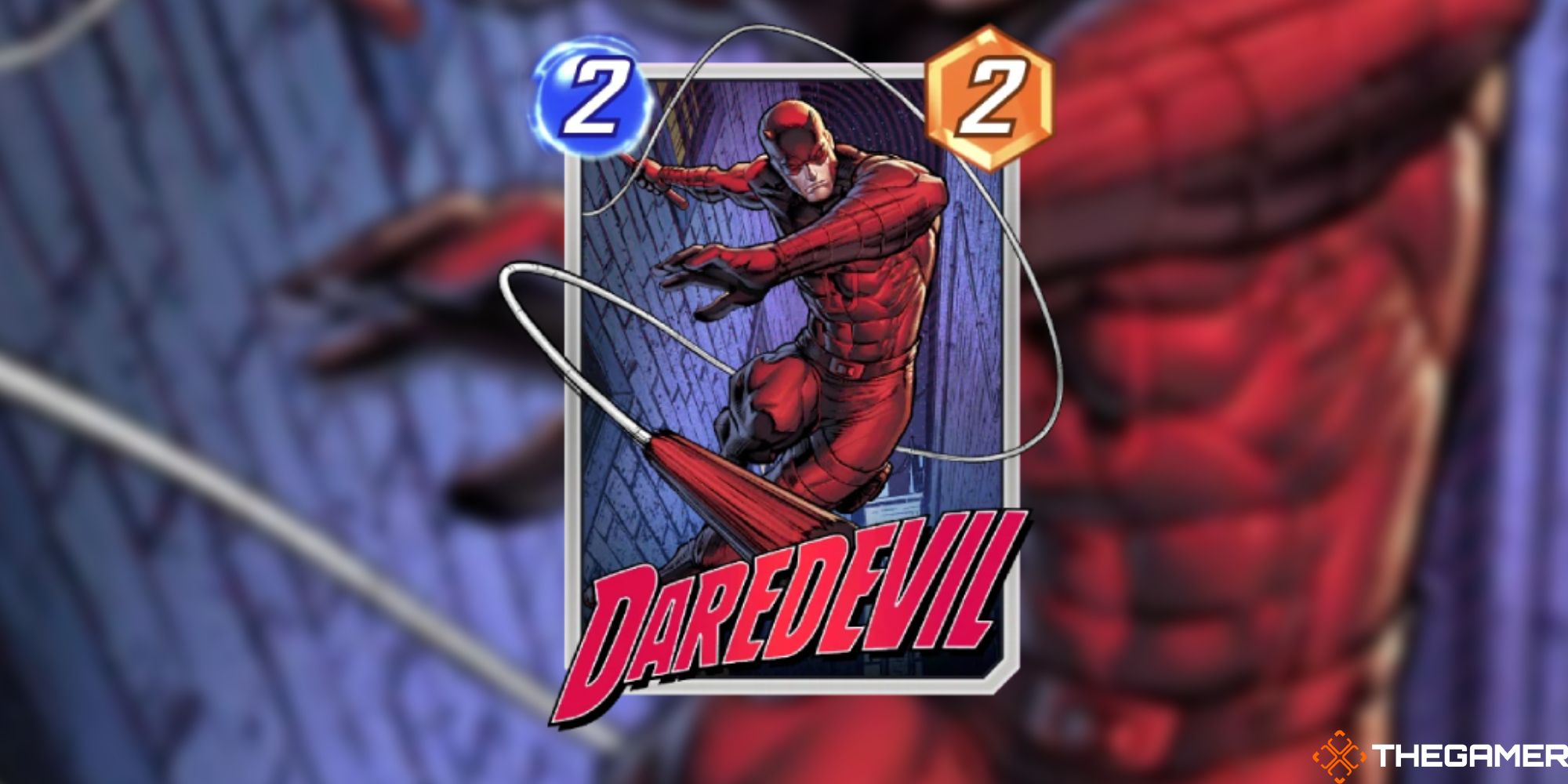 Marvel Snap - Daredevil on a blurred background