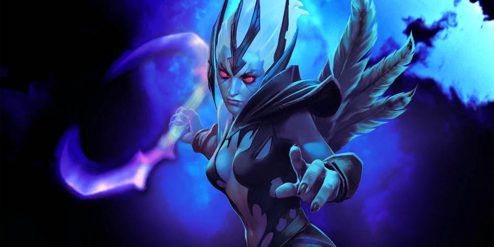 Dota 2 a ghostly mad blue woman