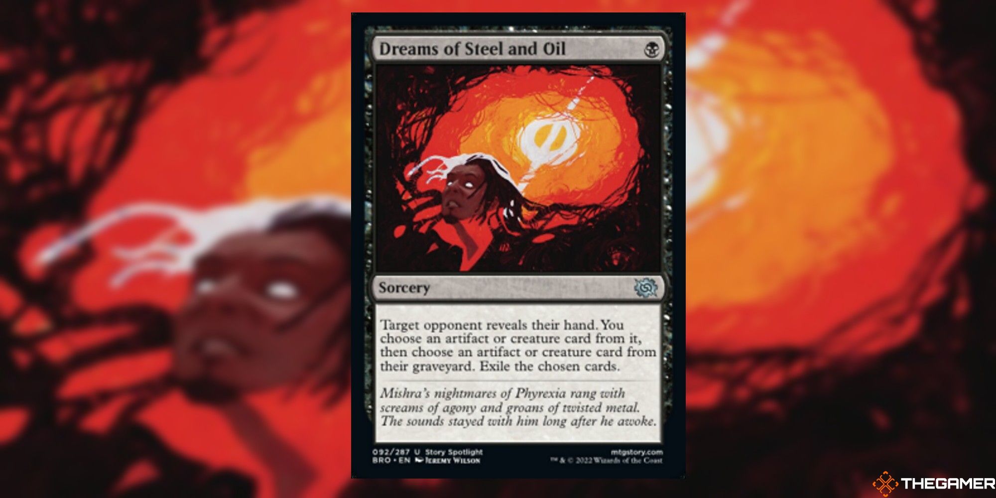 Dreams Of Steel And Oil card and art background