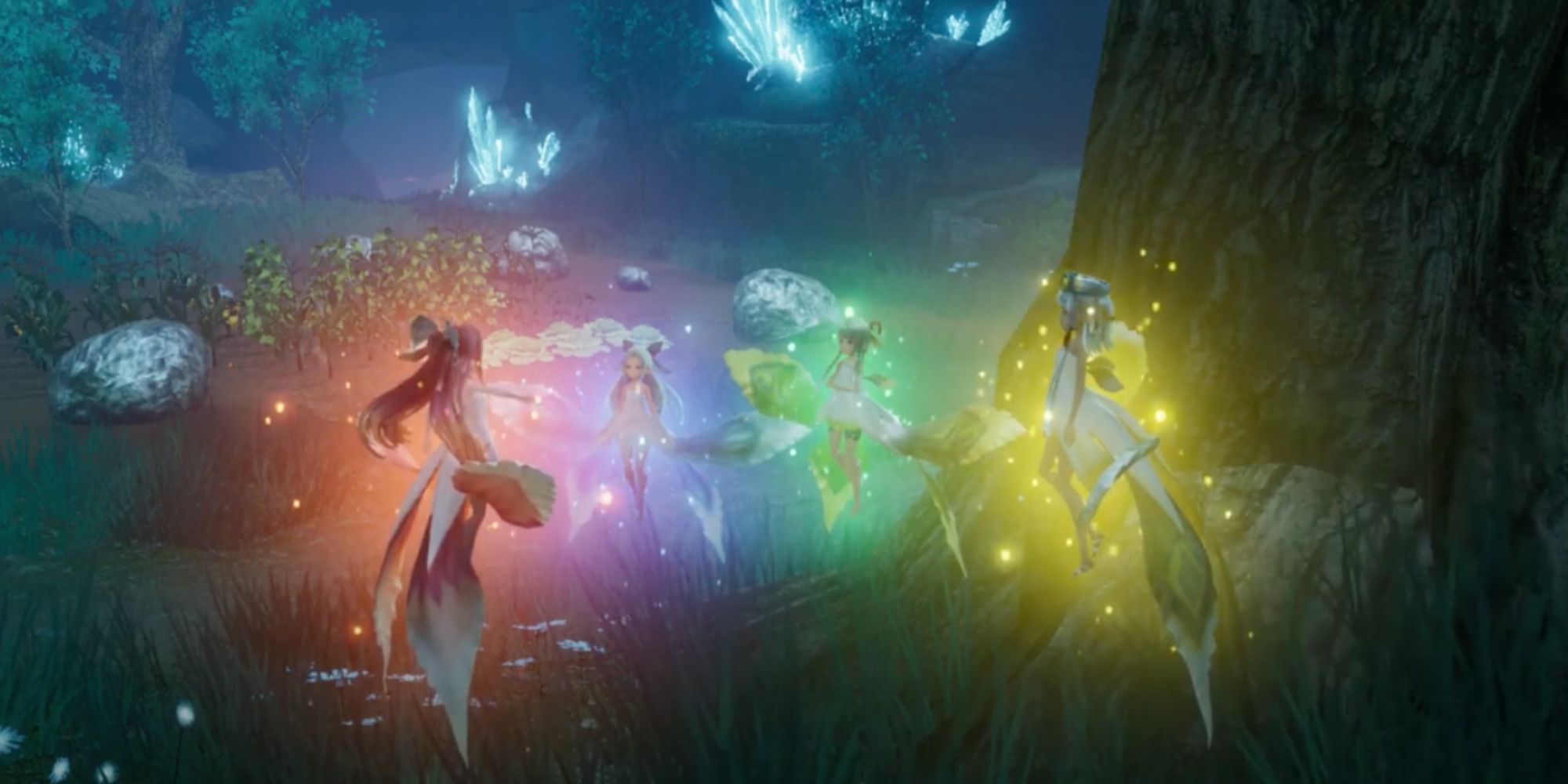 All four Faeries on farm