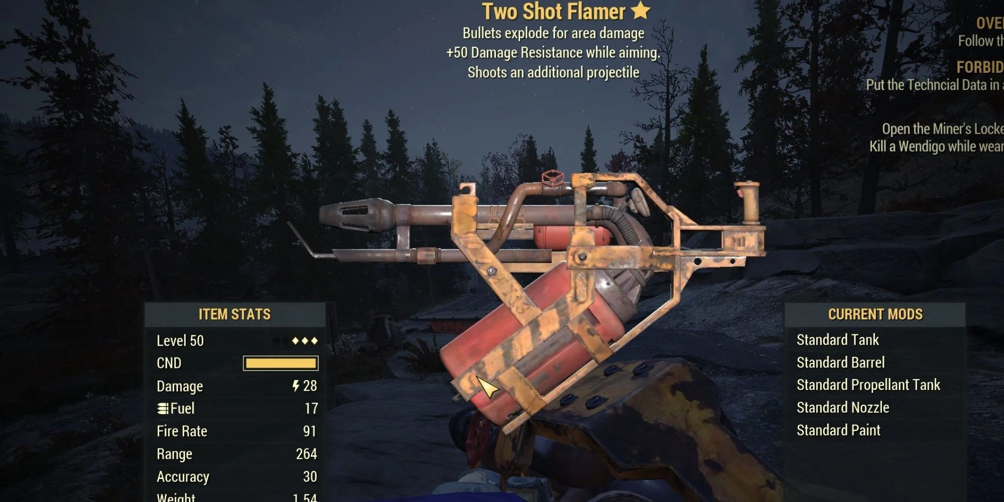 Fallout 76 Best Legacy Weapons: TSE Flamer