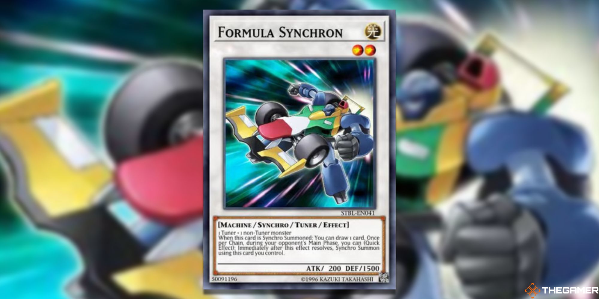 Yu-Gi-Oh! Formula Synchron on blurred background