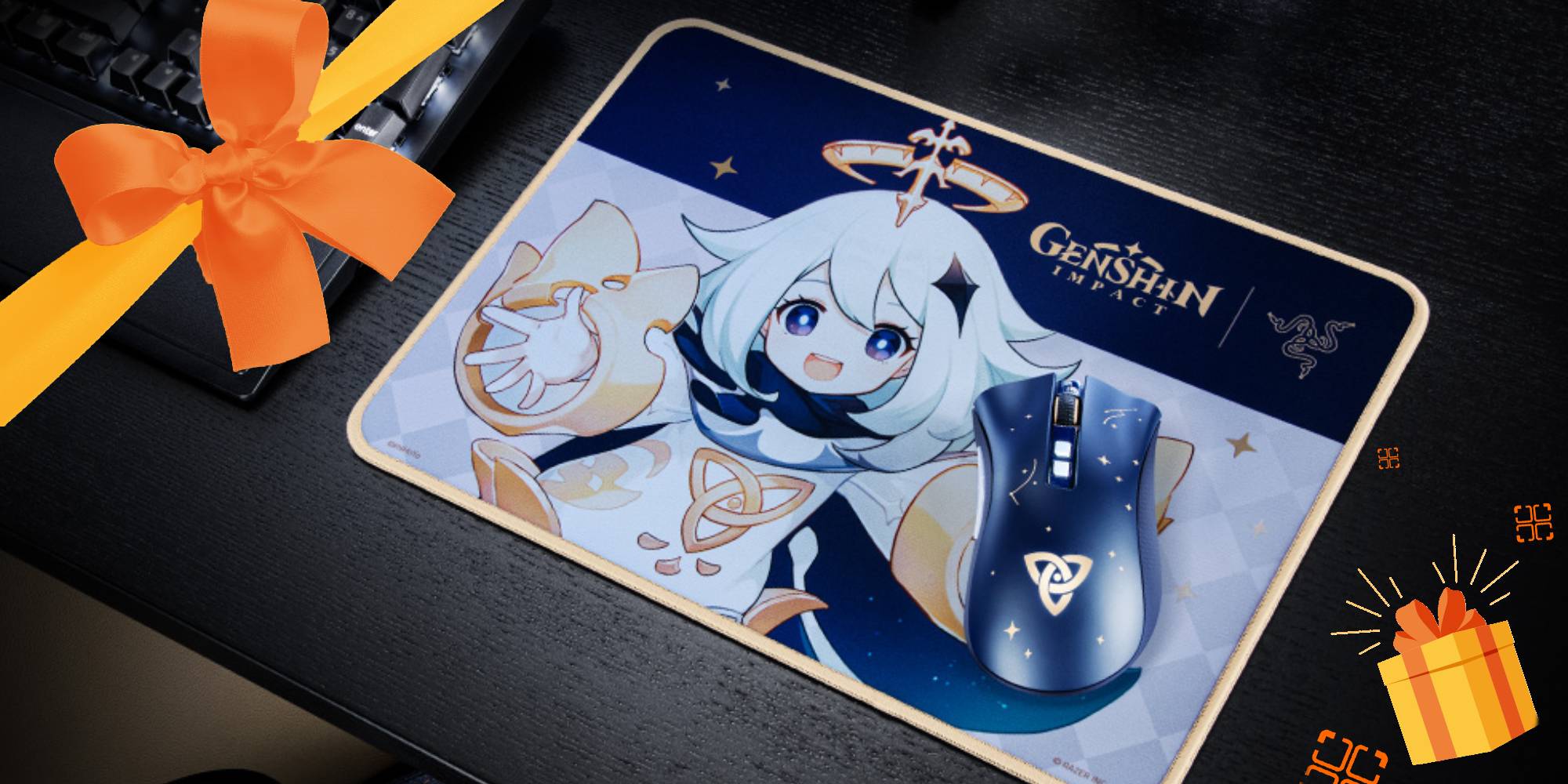 Sigewinne Genshin Impact Acrylic Figure Stand Set With Keychains & Badges