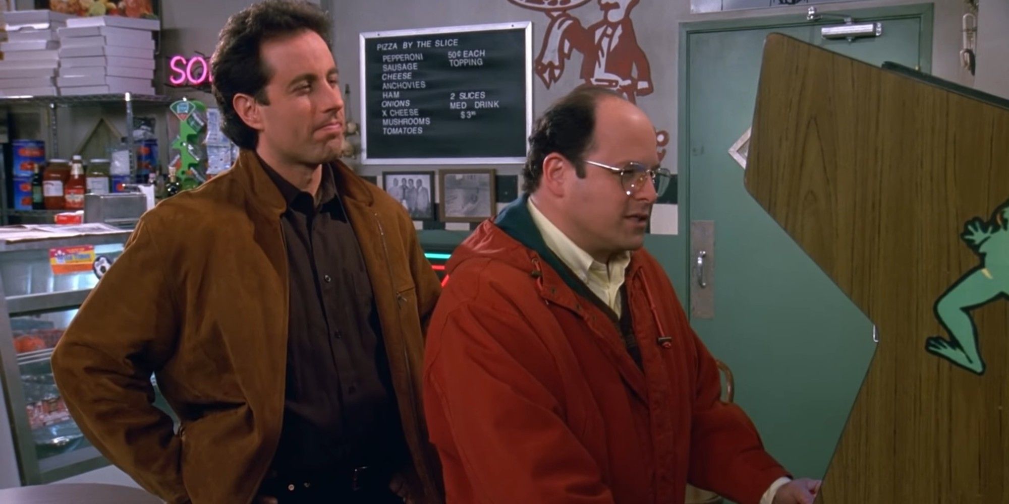 George and Jerry at the Frogger machine in Seinfeld