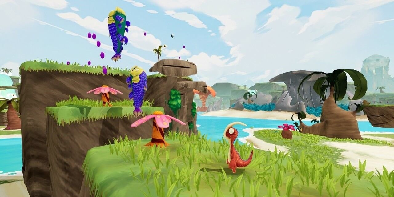 Gigantosaurus gameplay on a cliff
