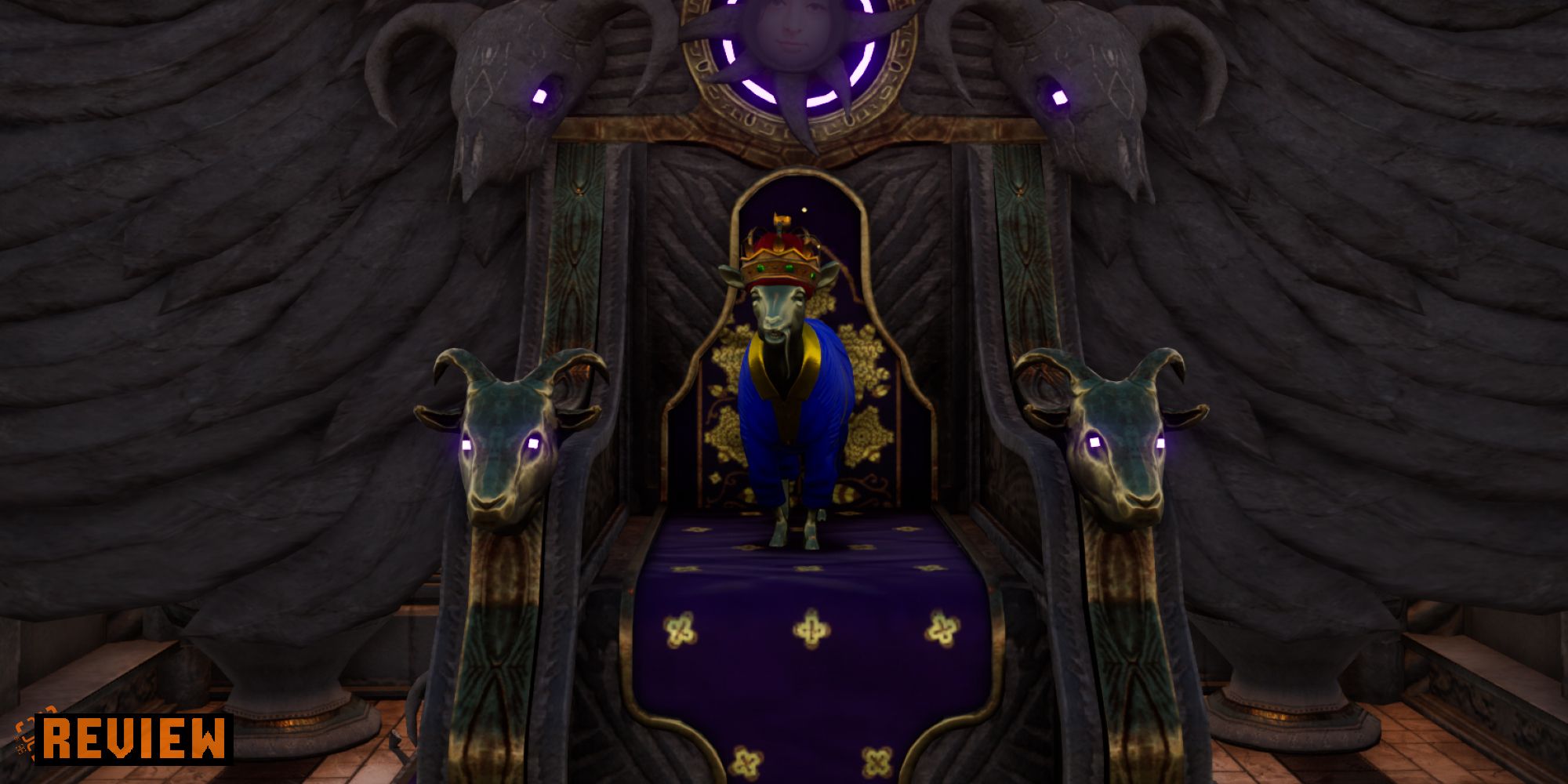 Goat Sim 3 - Goat sitting on a throne