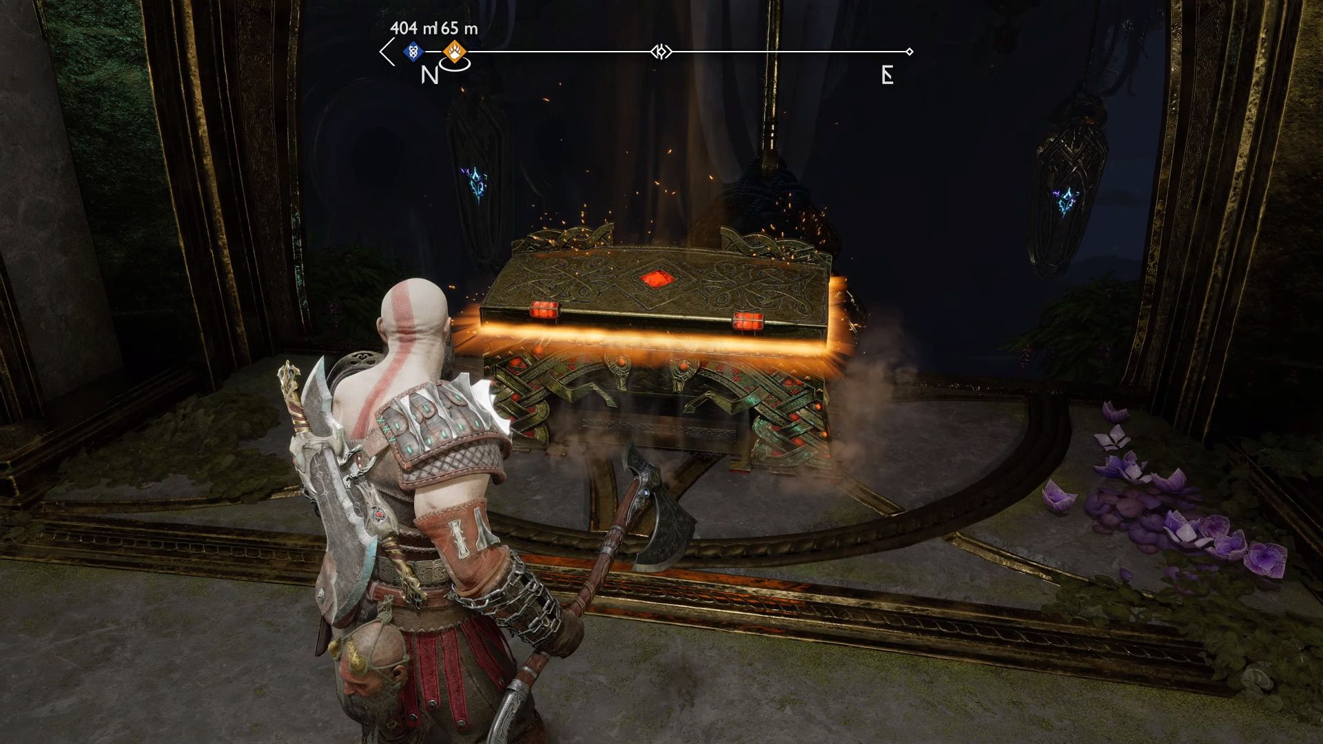 God of War Ragnarok, Alfheim, Chest Found After Swinging Stone Puzzle