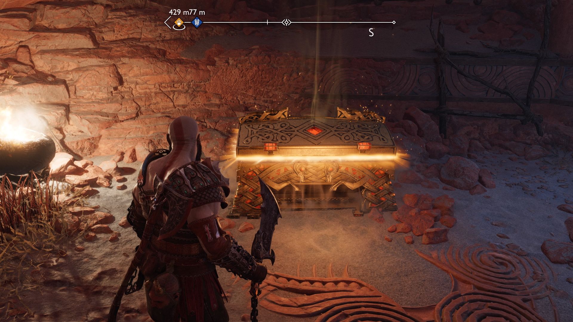 God of War Ragnarok, Alfheim, The Gold Chest On The Ledge