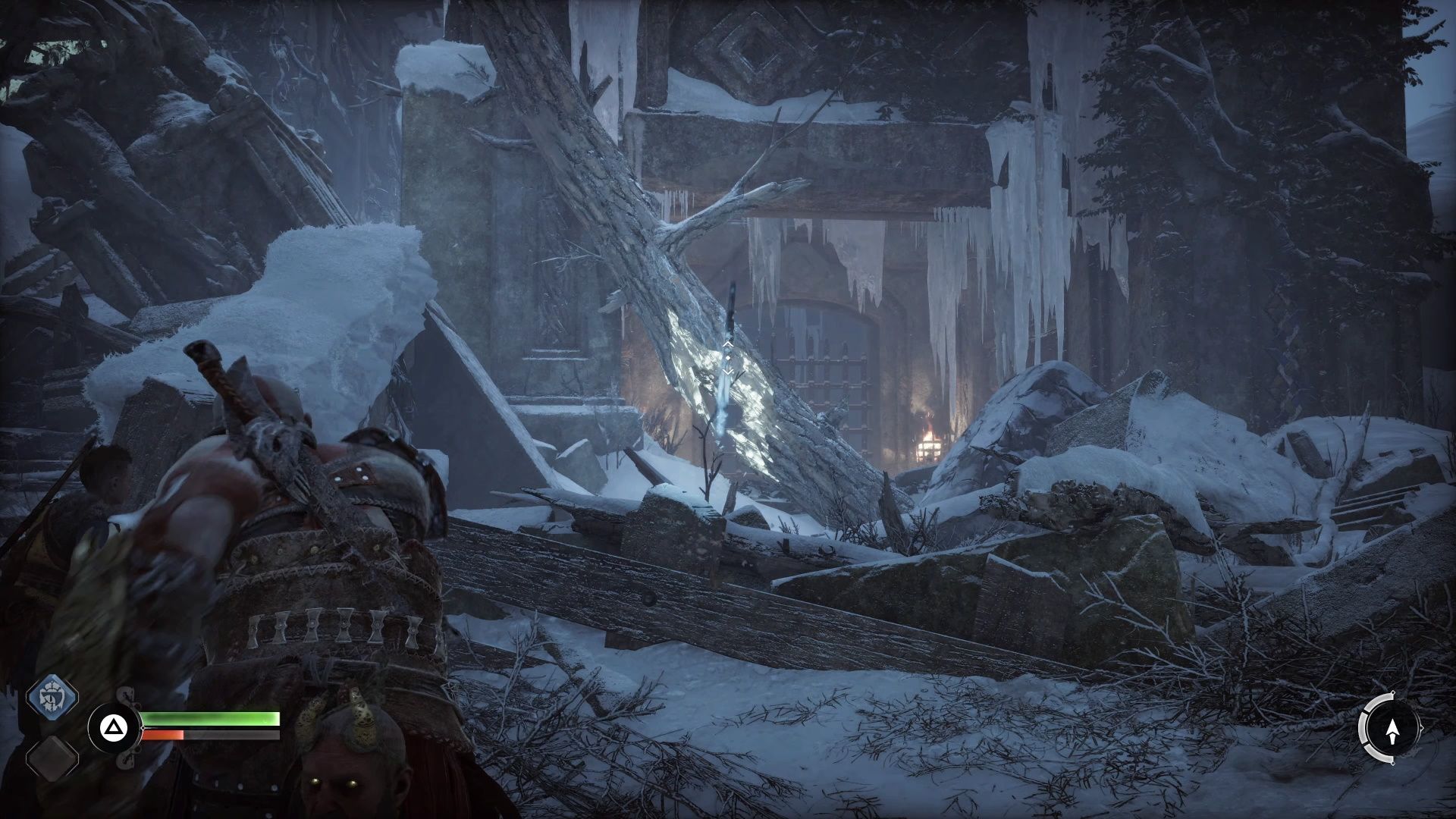 God of War Ragnarok, Breaking The Tree To Move The Pillar