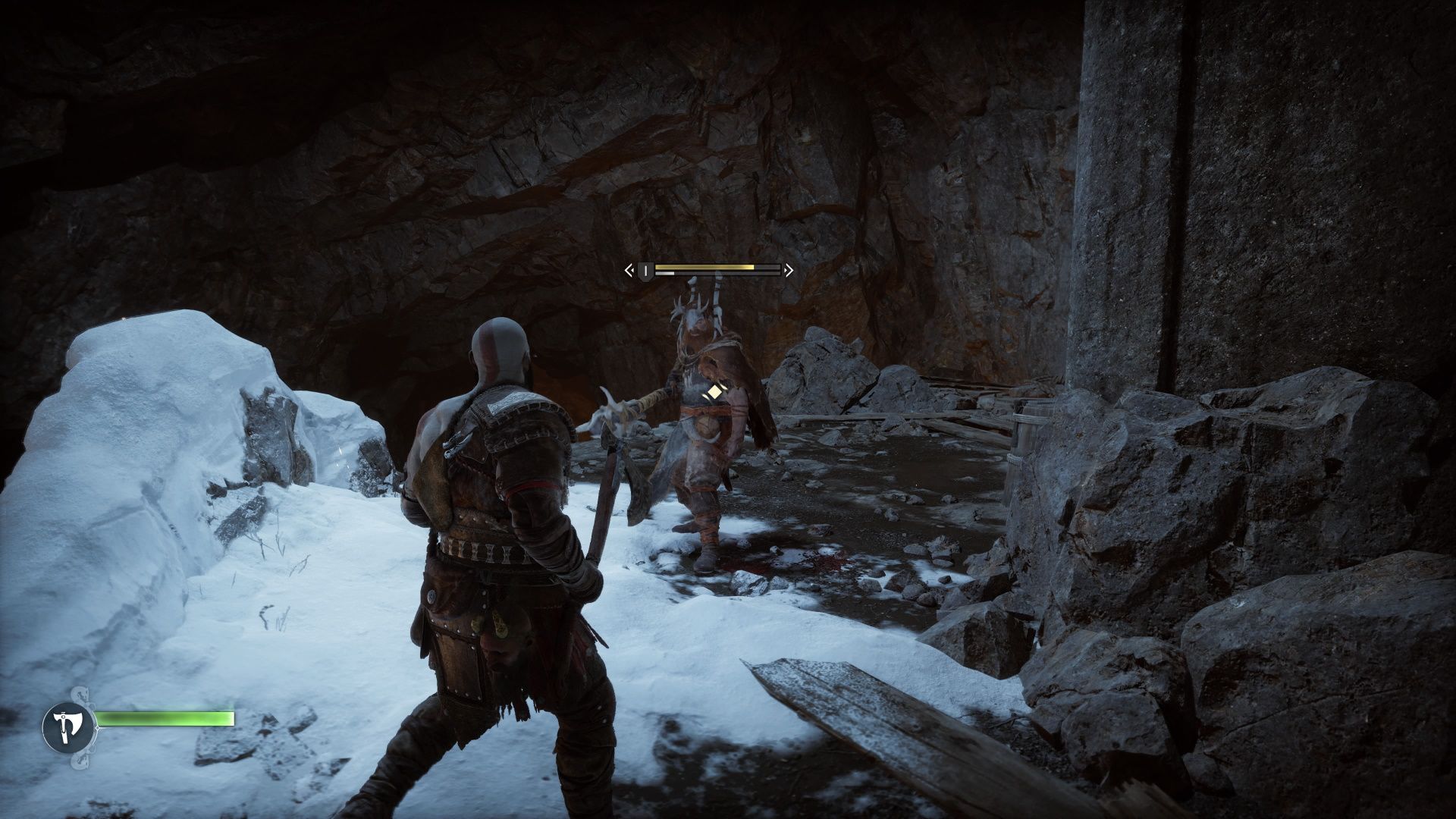 God of War Ragnarok, Confronting Raider In A Cave