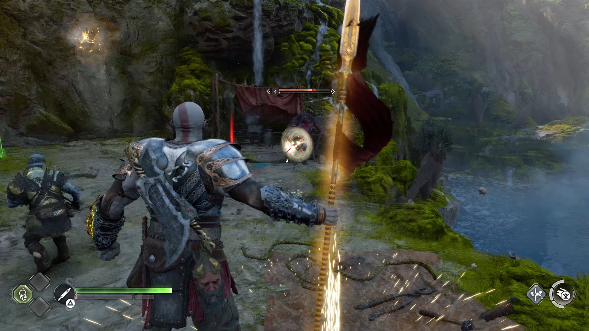 God of War Ragnarok, Fighting Grims With The Spear