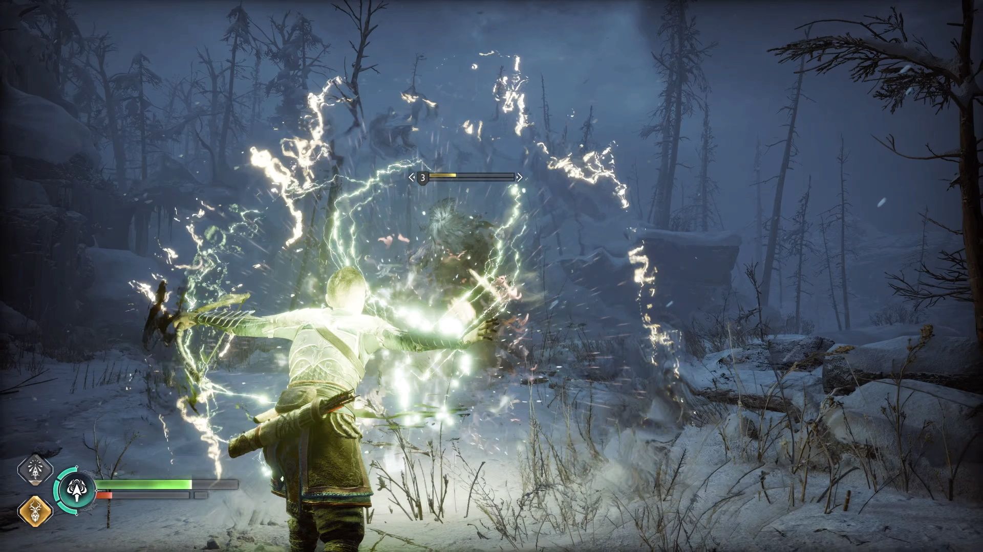 God of War Ragnarok, The Runaway, Parrying The Wight's Projectiles