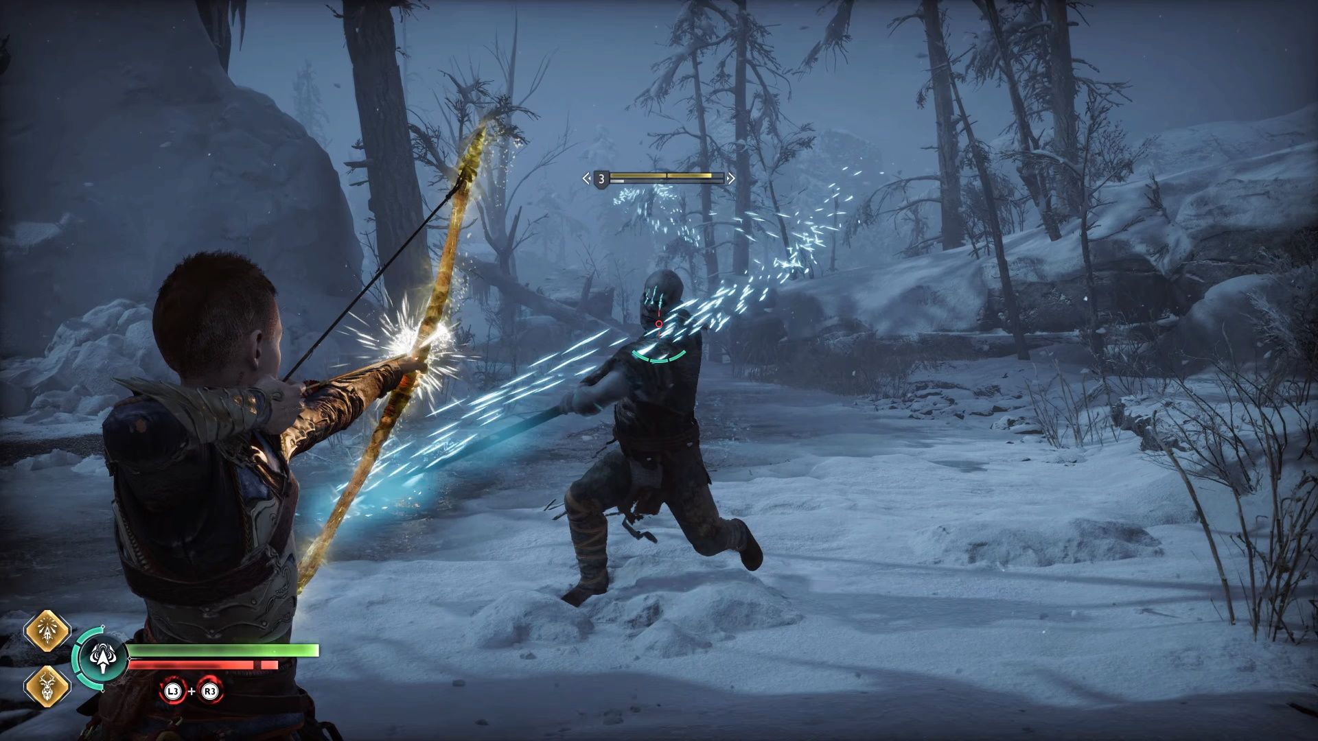 God of War Ragnarok, The Runaway, Shooting The Beefy Hel-Raider