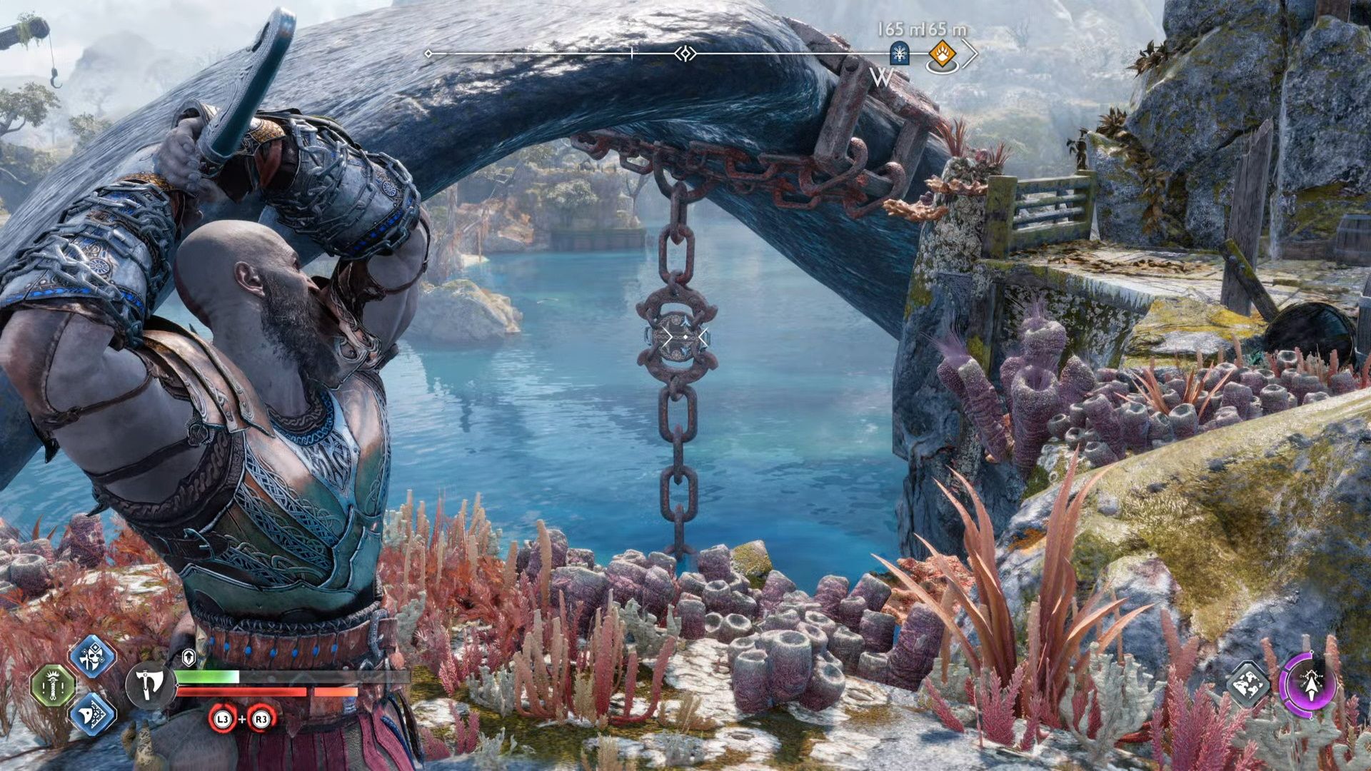 God of War Ragnarok, The Weight Of Chains, Cutting Lyngbakr's First Chain