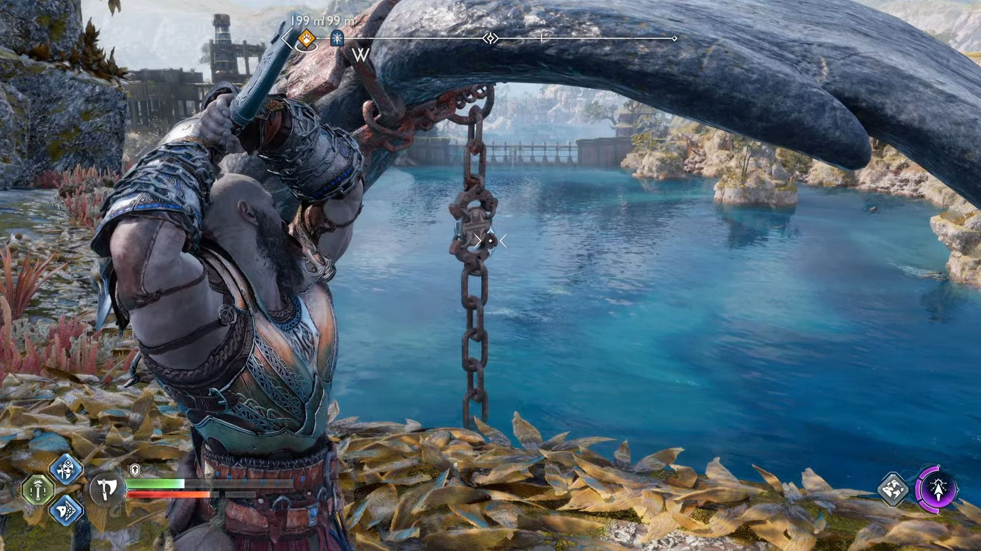God of War Ragnarok, The Weight Of Chains, Cutting Lyngbakr's Second Chain