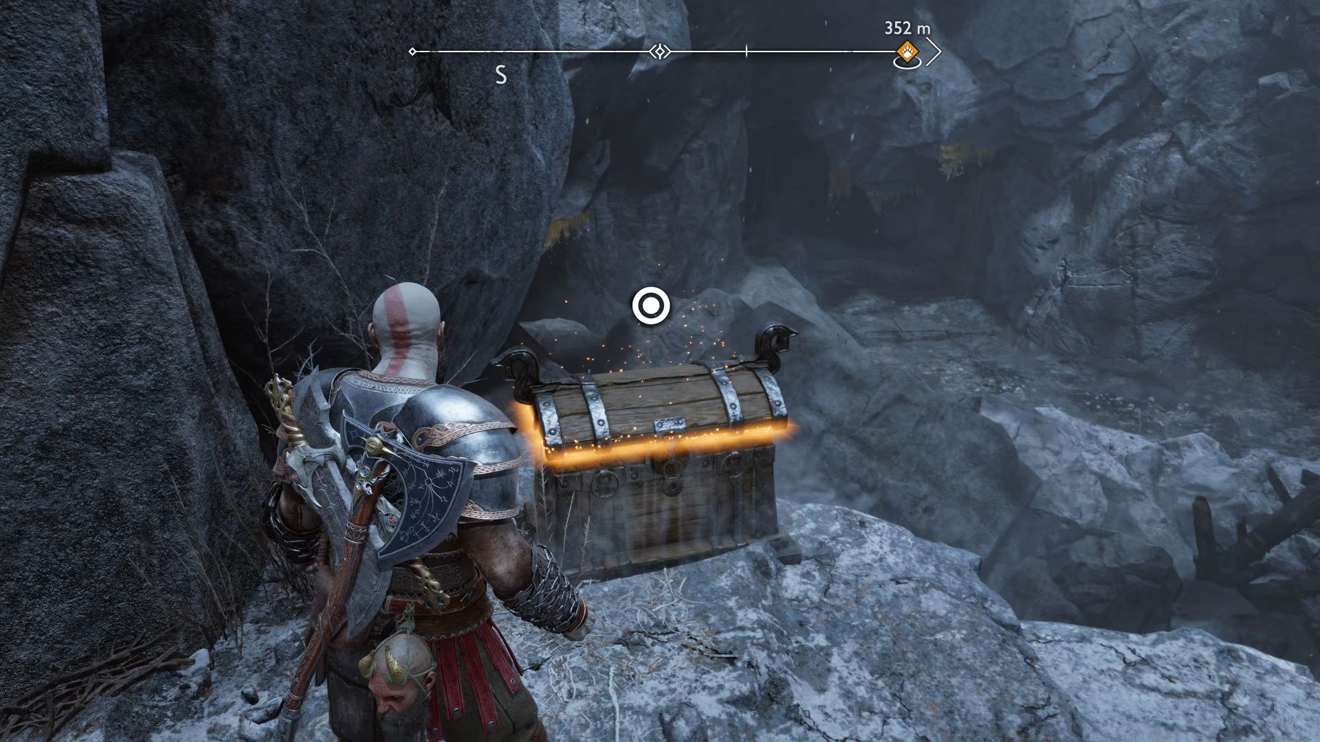 God of War Ragnarok, The Word Of Fate, Hacksilver Chest Above The Red Chest