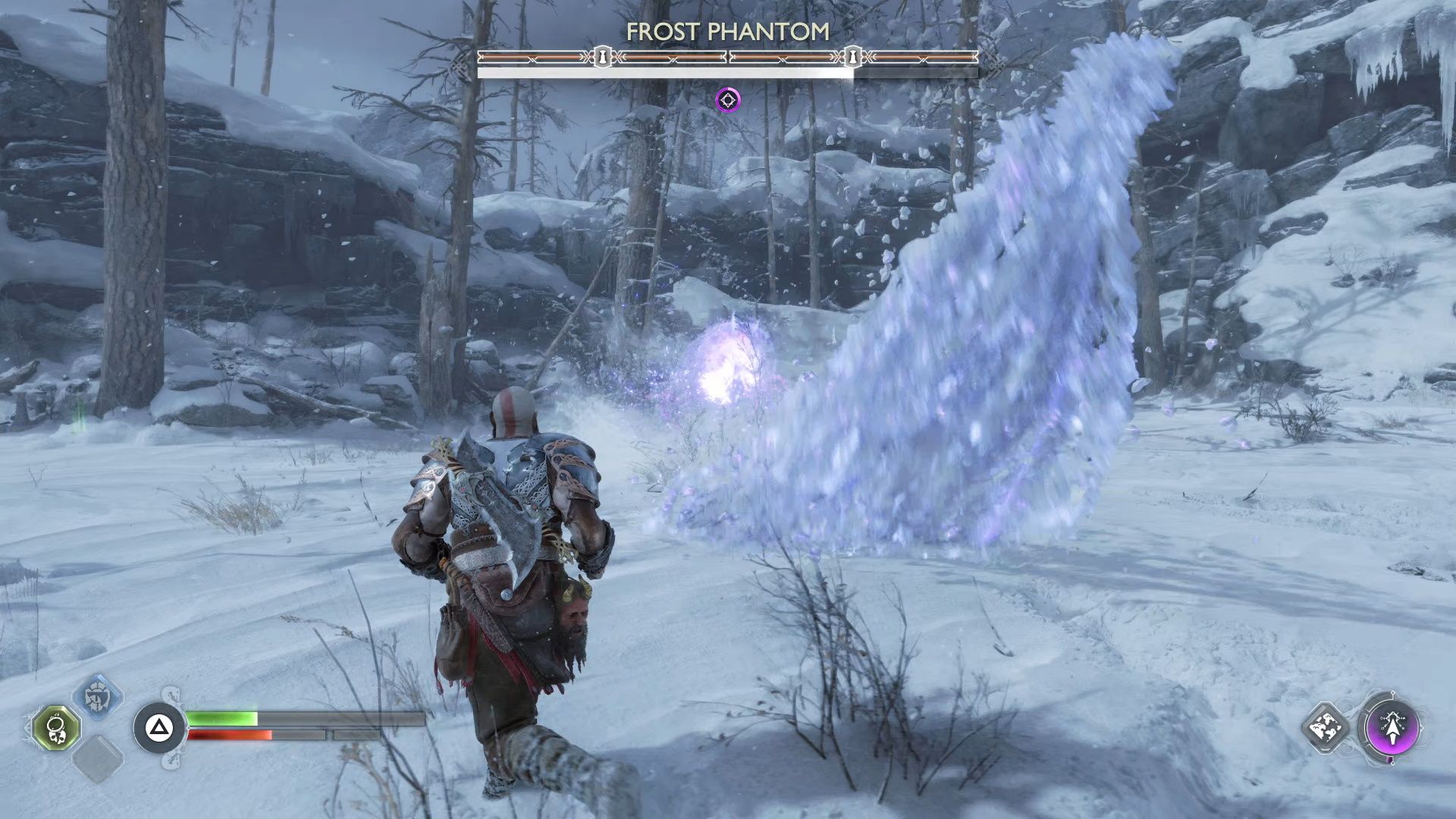 God of War Ragnarok, The Word Of Fate, The Frost Phantom's Vertical Swipe