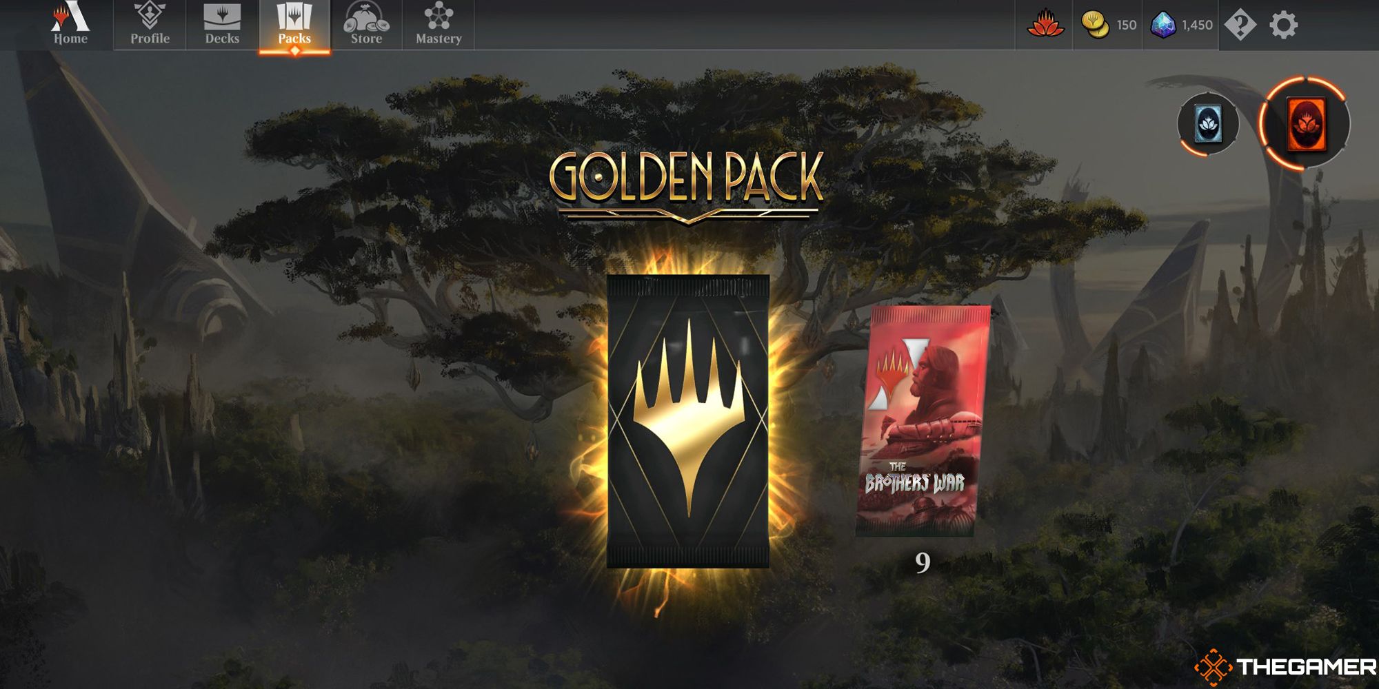 Golden Pack Menu