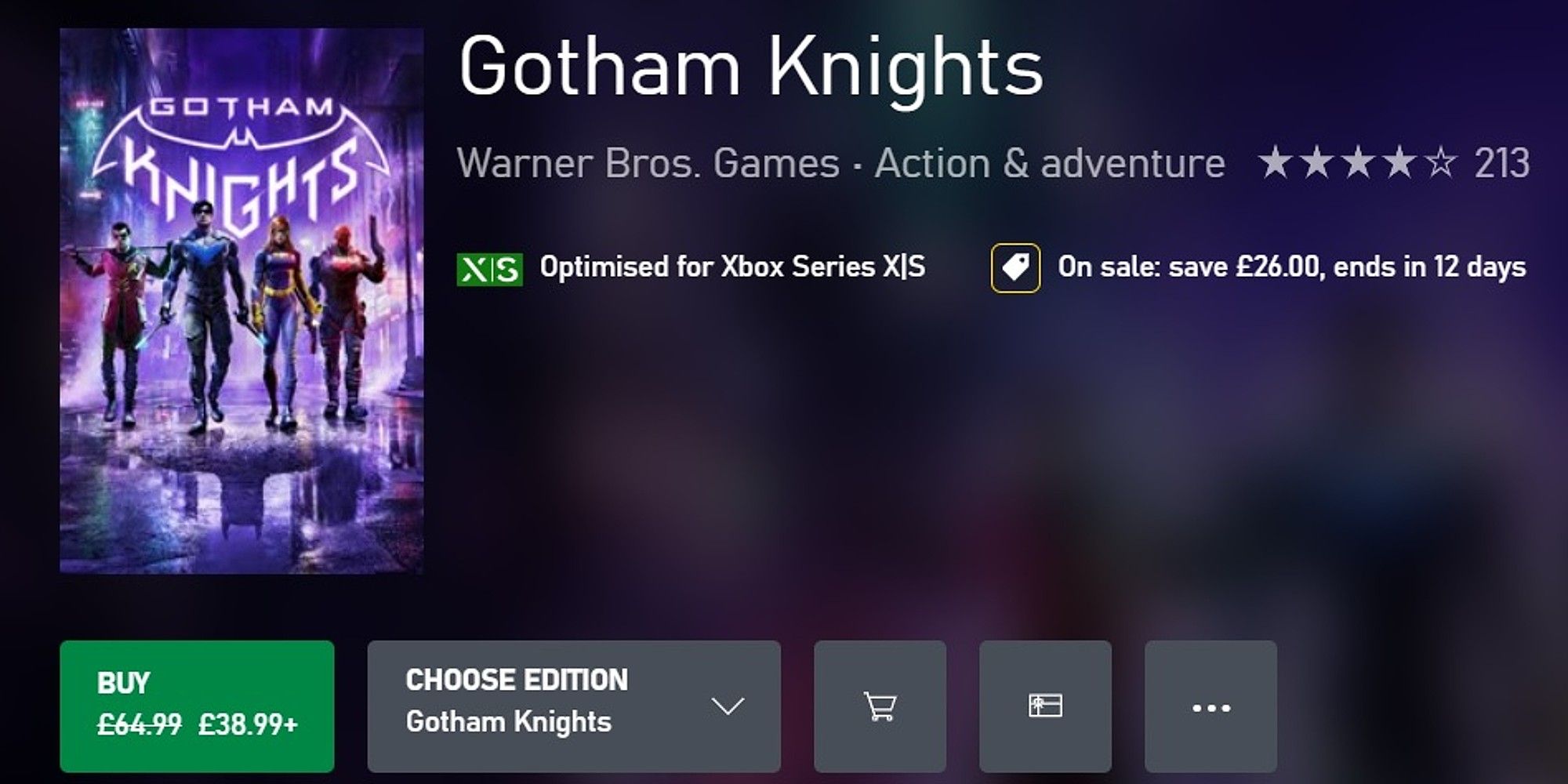 Gotham Knights On Sale Xbox Store