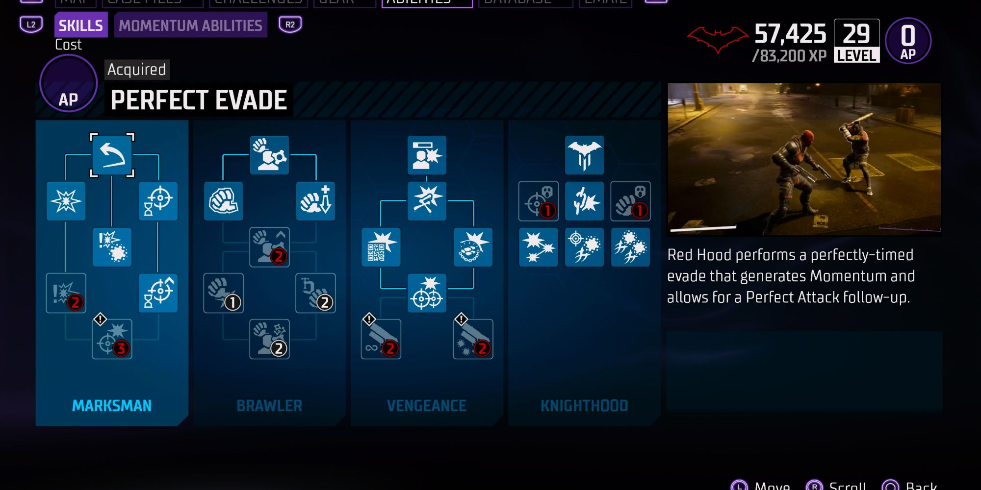 Gotham Knights Red Hood Skill Trees