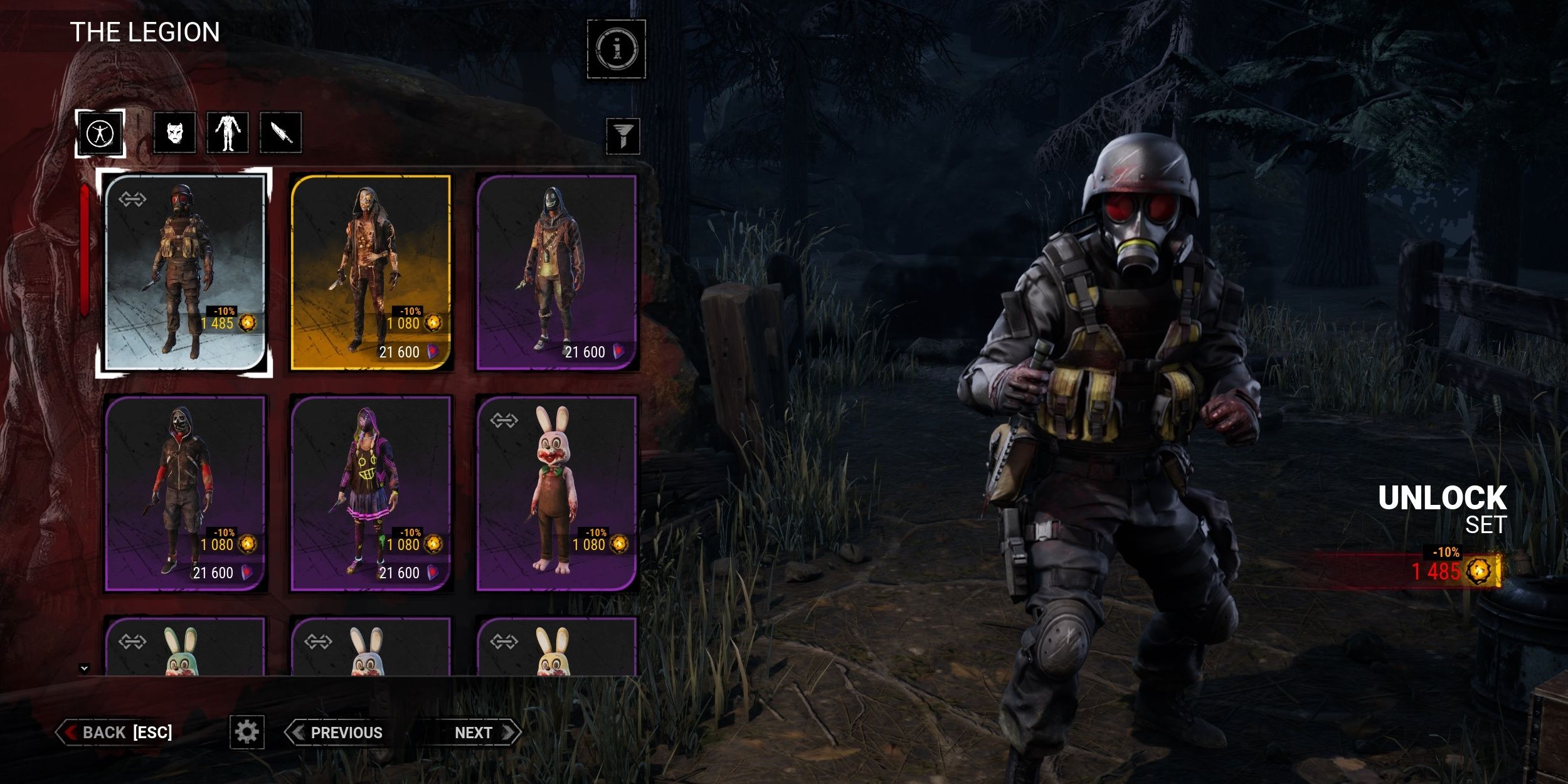 Ranking The Legion Outfits In Dead By Daylight