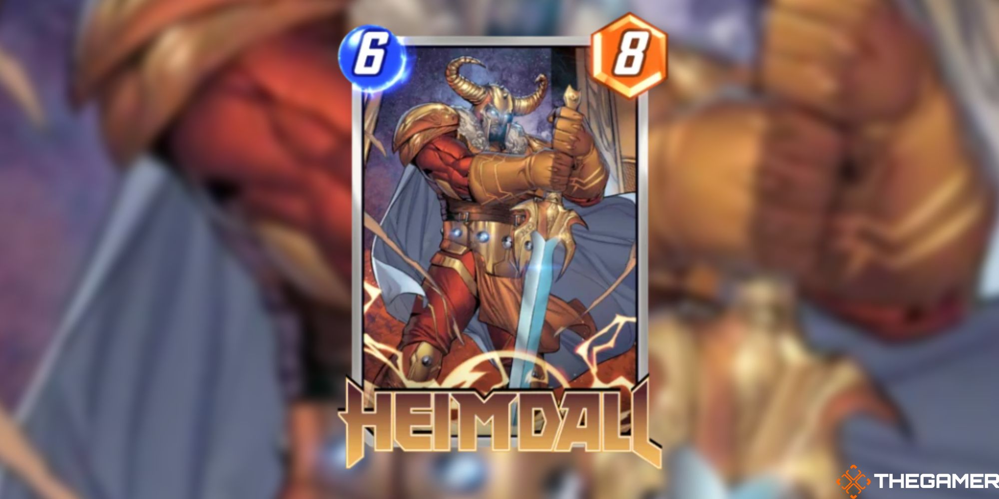 Marvel Snap - Heimdall on a blurred background