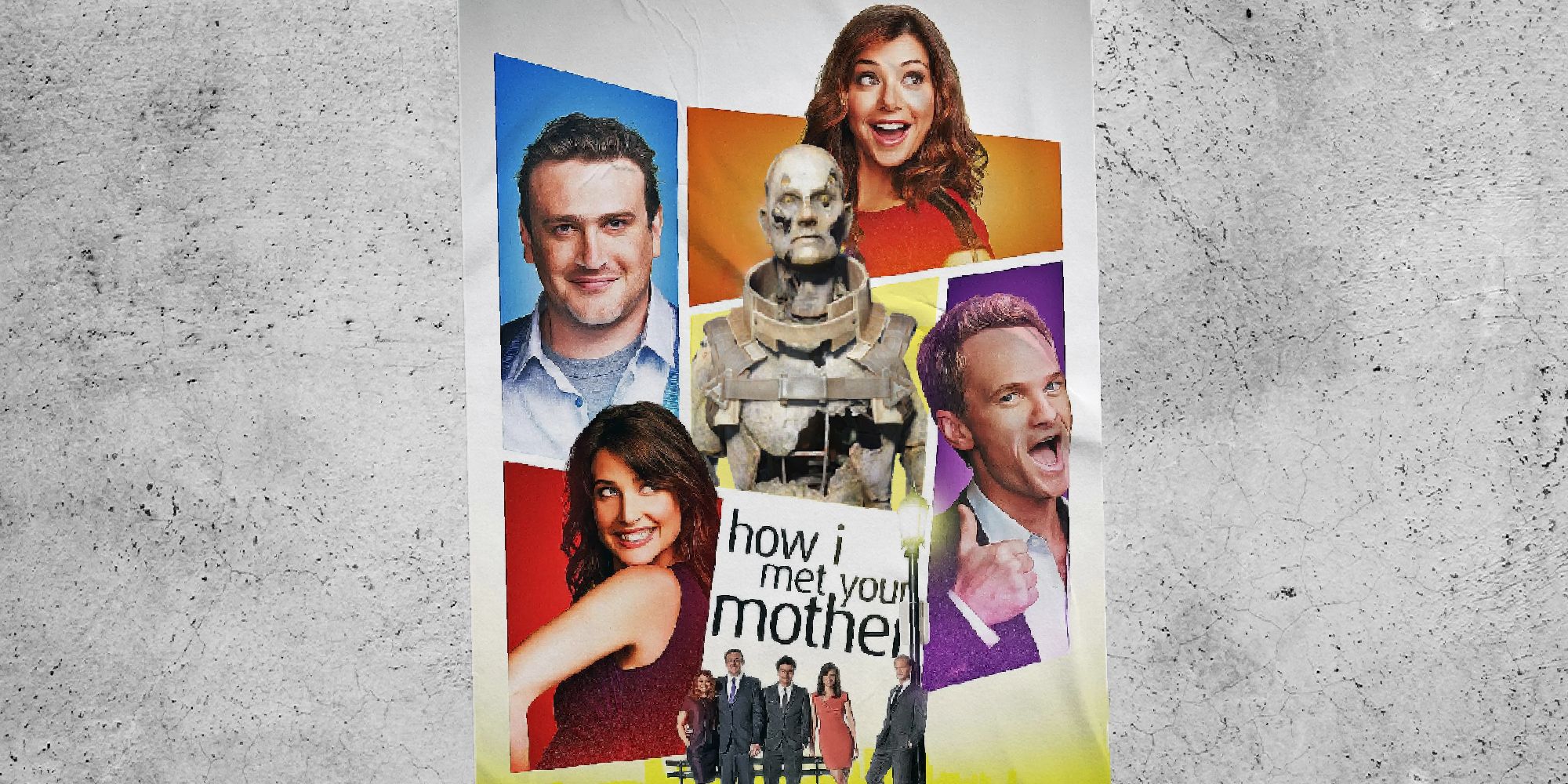 the how i met your mother poster but with a fallout 4 synth on it