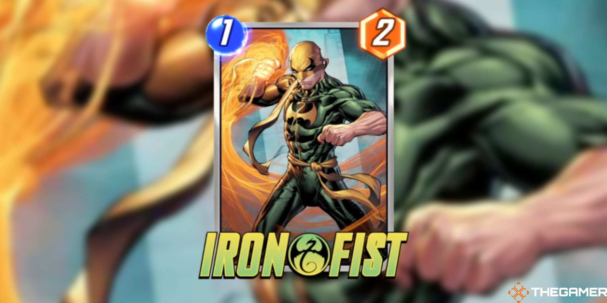 Marvel Snap - Iron Fist on a blurred background