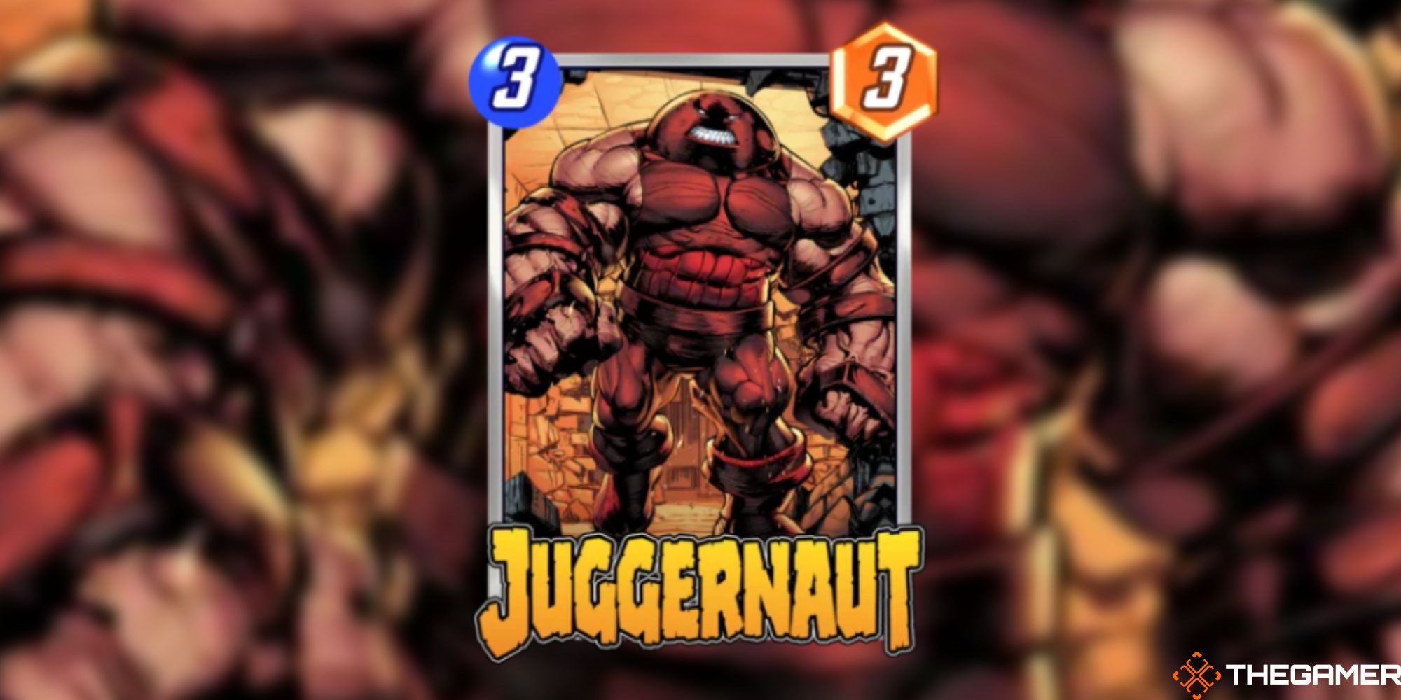 Marvel Snap - Juggernaut on a blurred background