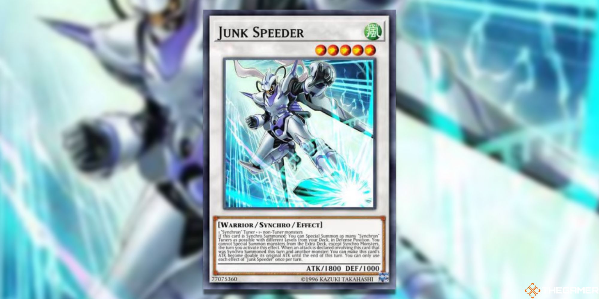 Yu-Gi-Oh! Junk Speeder on blurred background