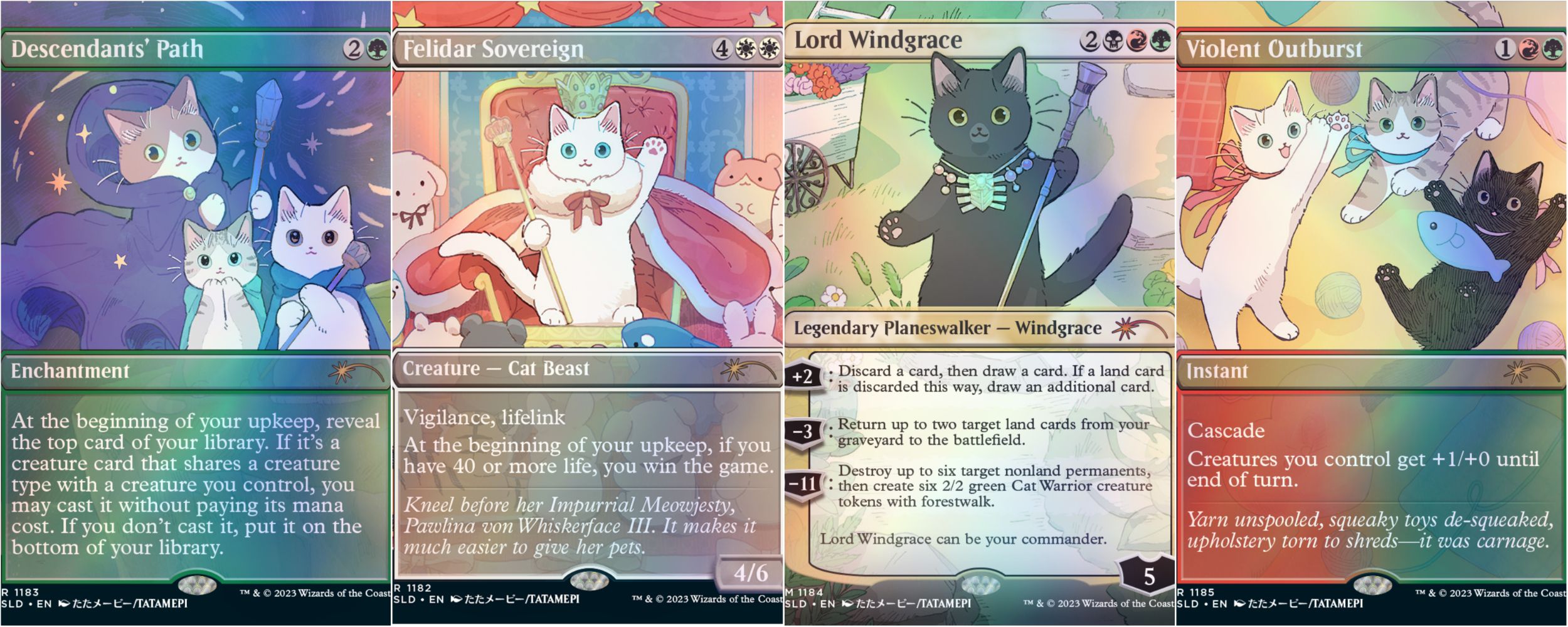 LOOK AT THE KITTIES Magic The Gathering cards