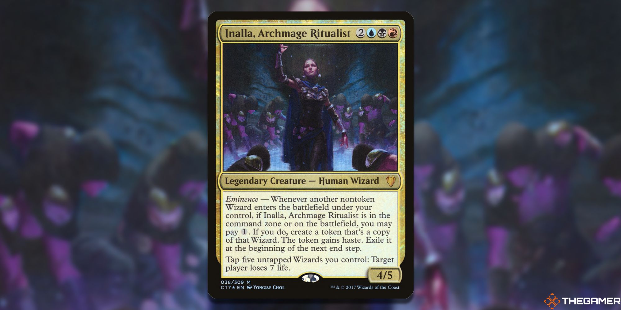 Image of the Inalla, Archmage Ritualist card in Magic: The Gathering, with art by Yongjae Choi