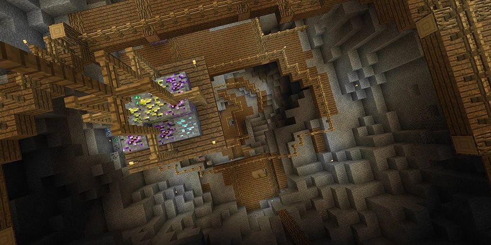Large scale mining operations in Minecraft