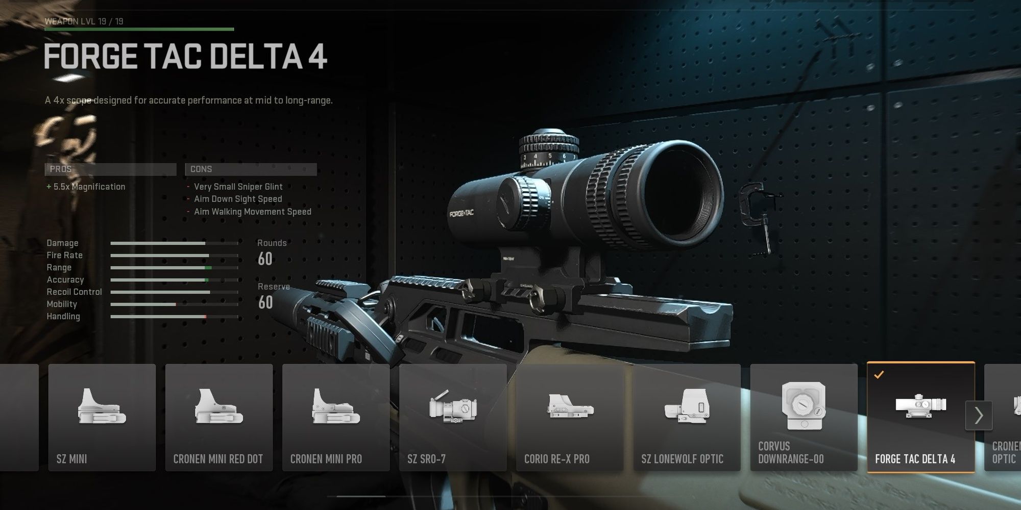 Modern Warfare 2 2022 HCR 56 Forge Tac Delta 4 Optic