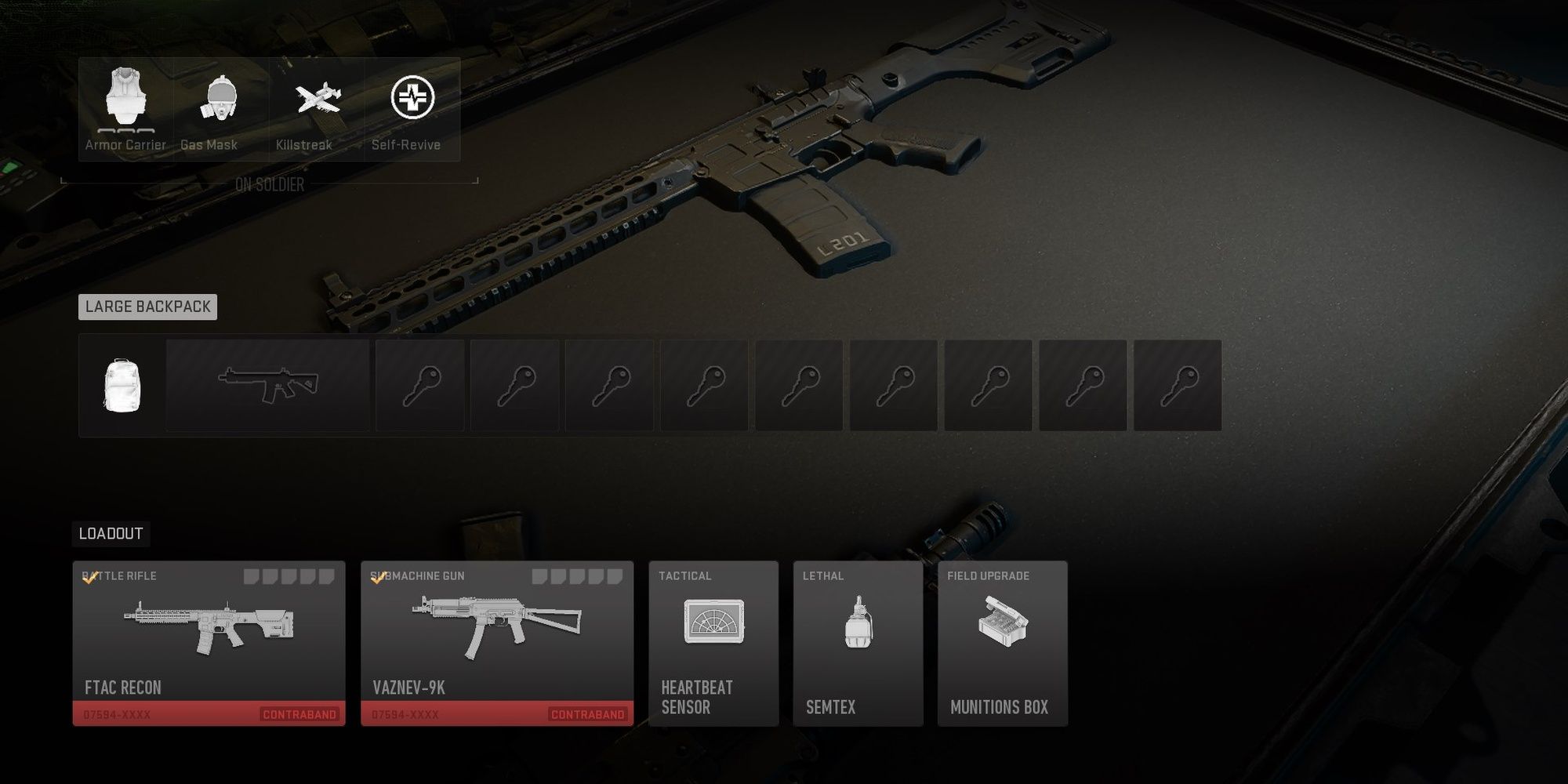 Modern Warfare 2 DMZ Inventory Menu