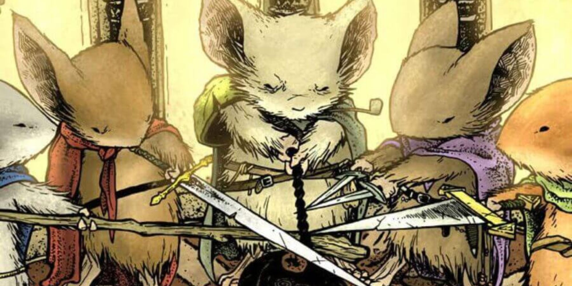 Mouse Guard Mouse Knights Swearing Oath