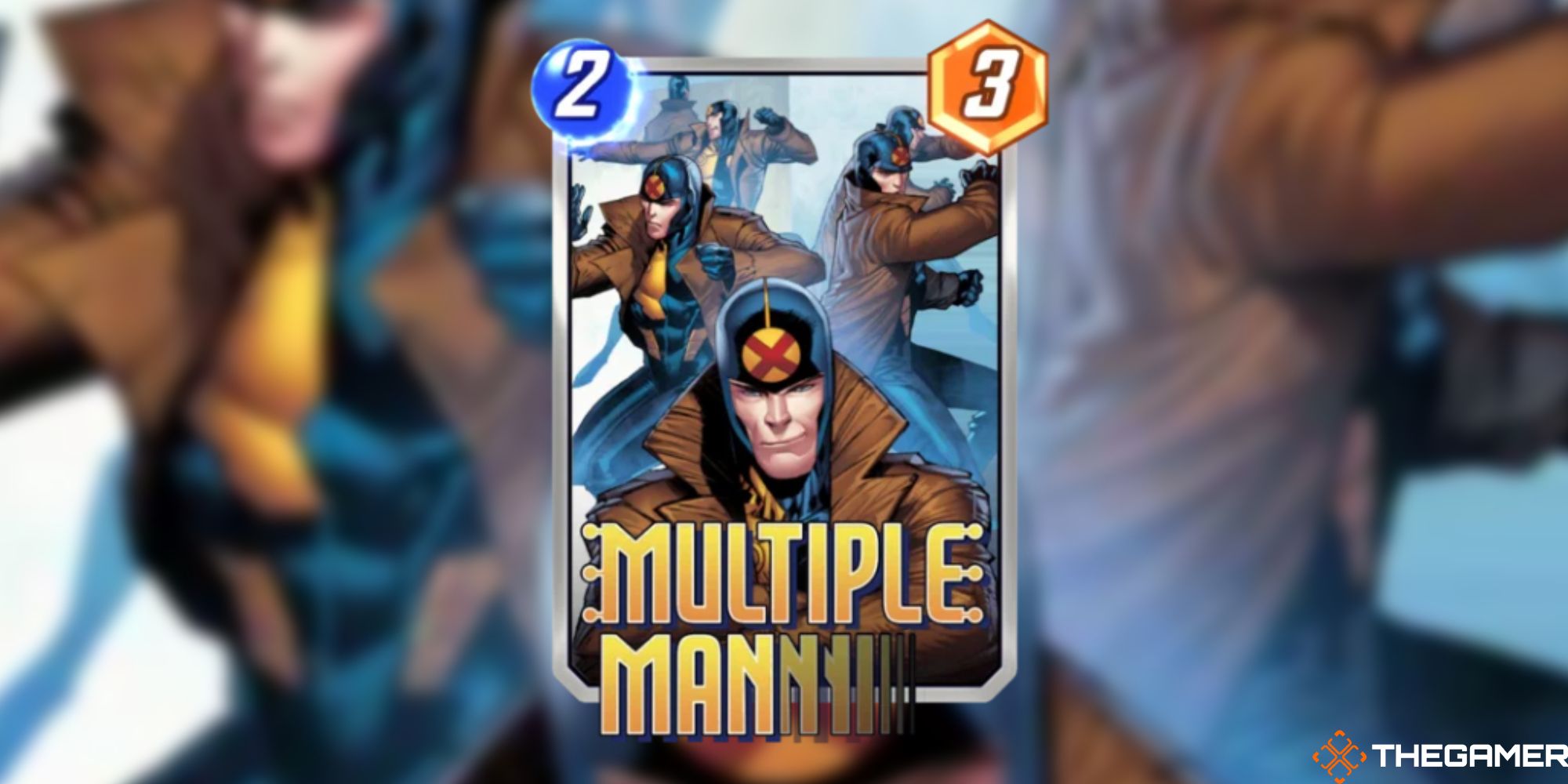 Marvel Snap - Multiple Man on a blurred background