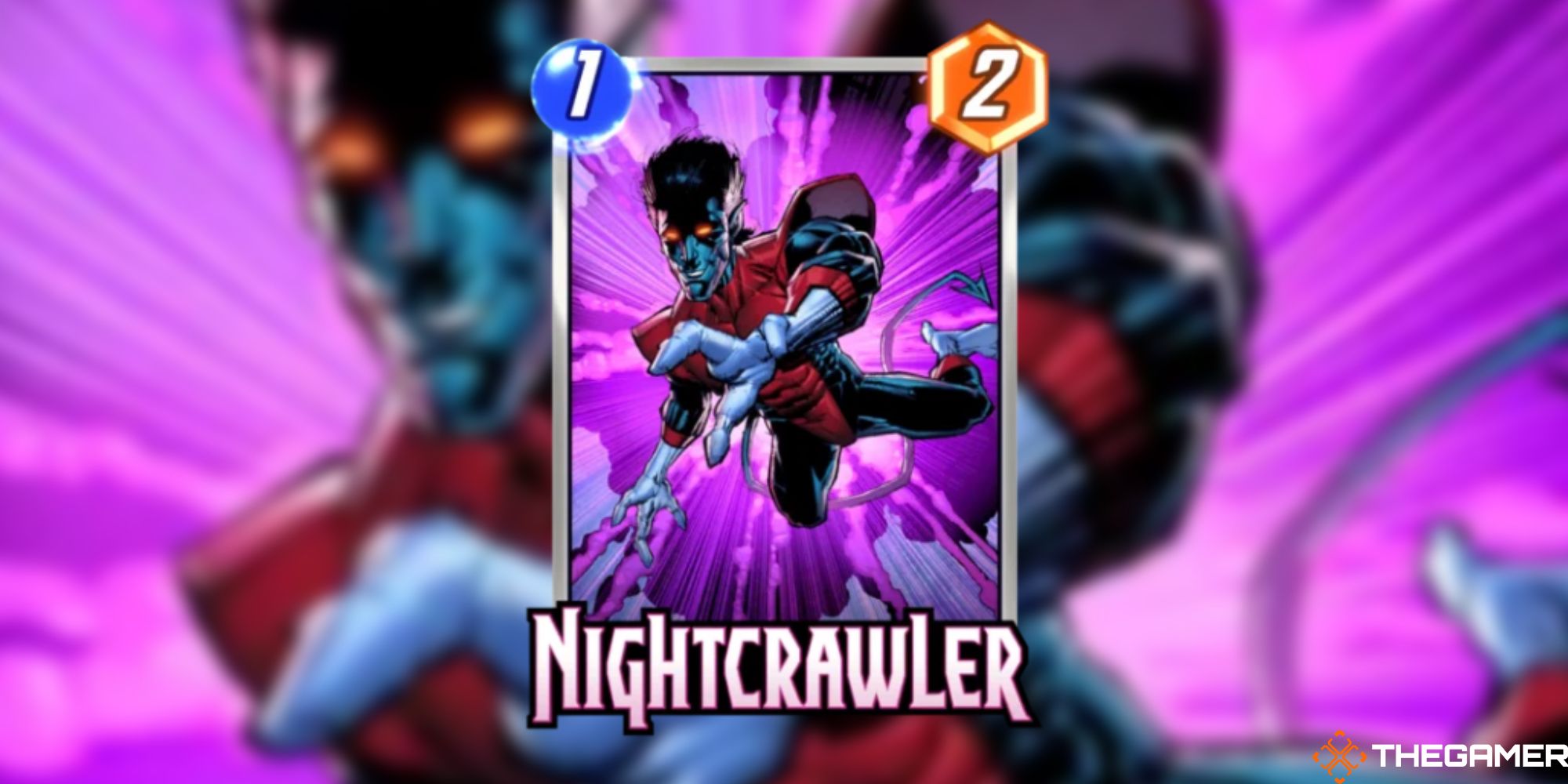 Marvel Snap - Nightcrawler on a blurred background