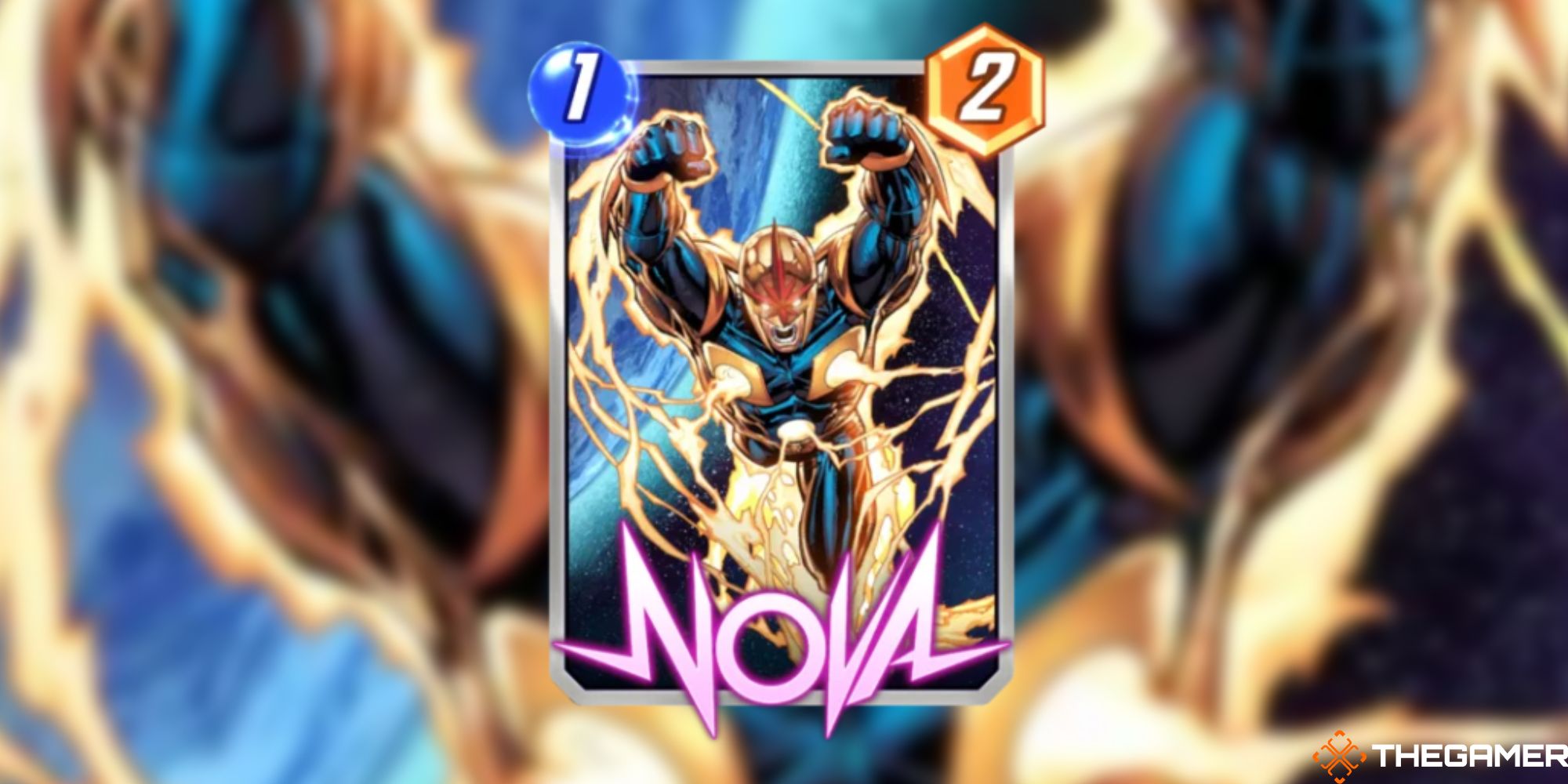 Marvel Snap - Nova on a blurred background