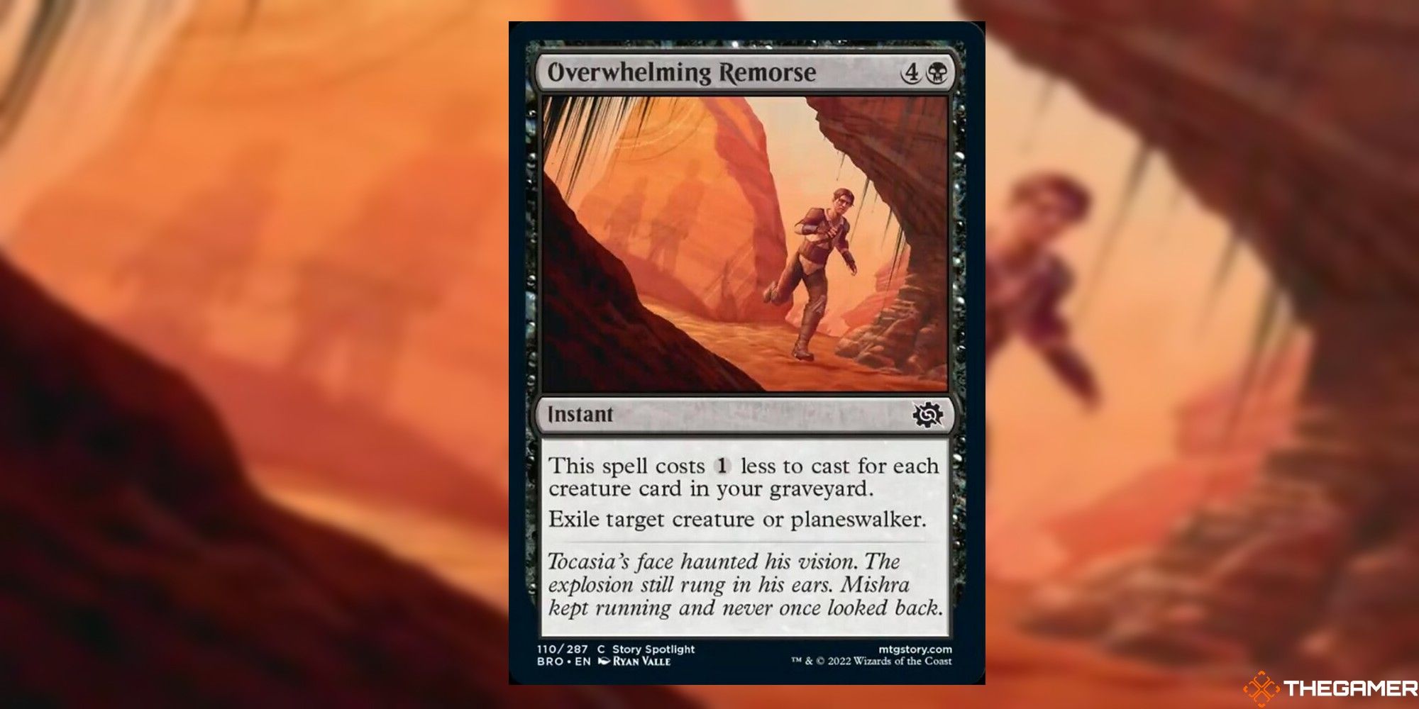 Overwhelming Remorse card and art background