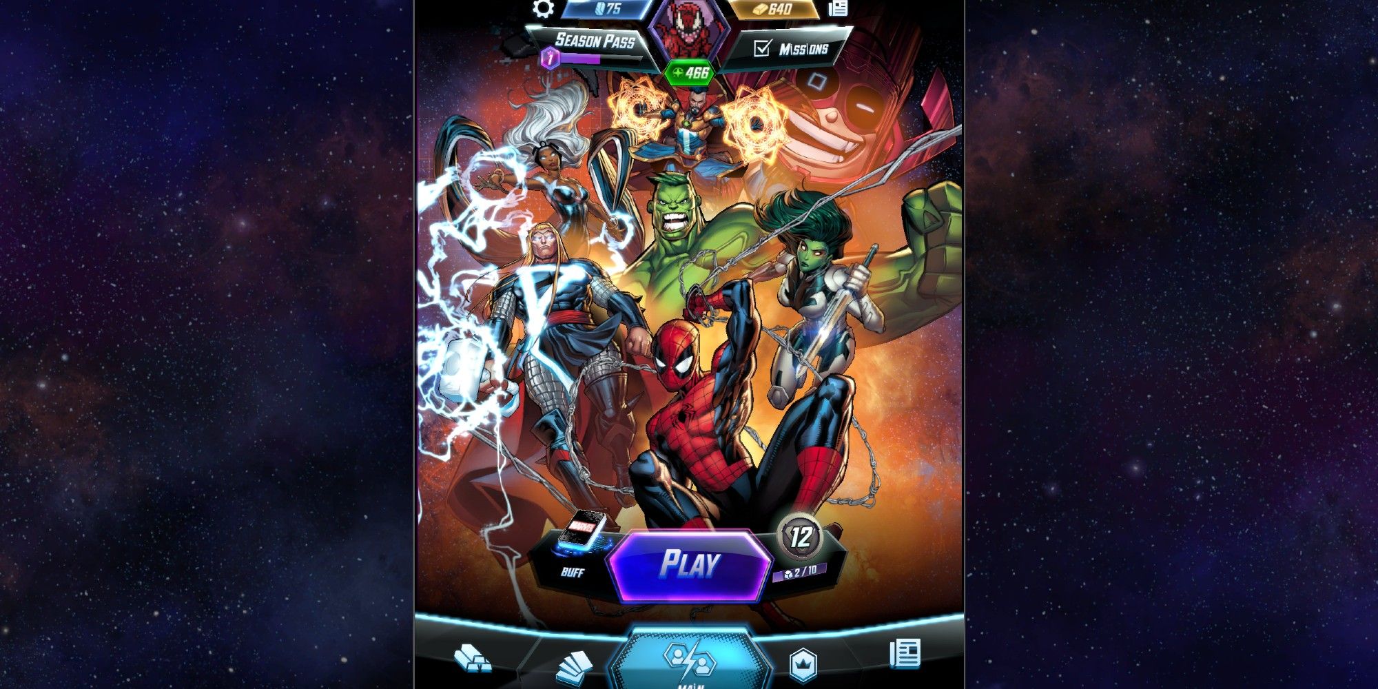 Marvel Snap Main Screen on PC Port of the game