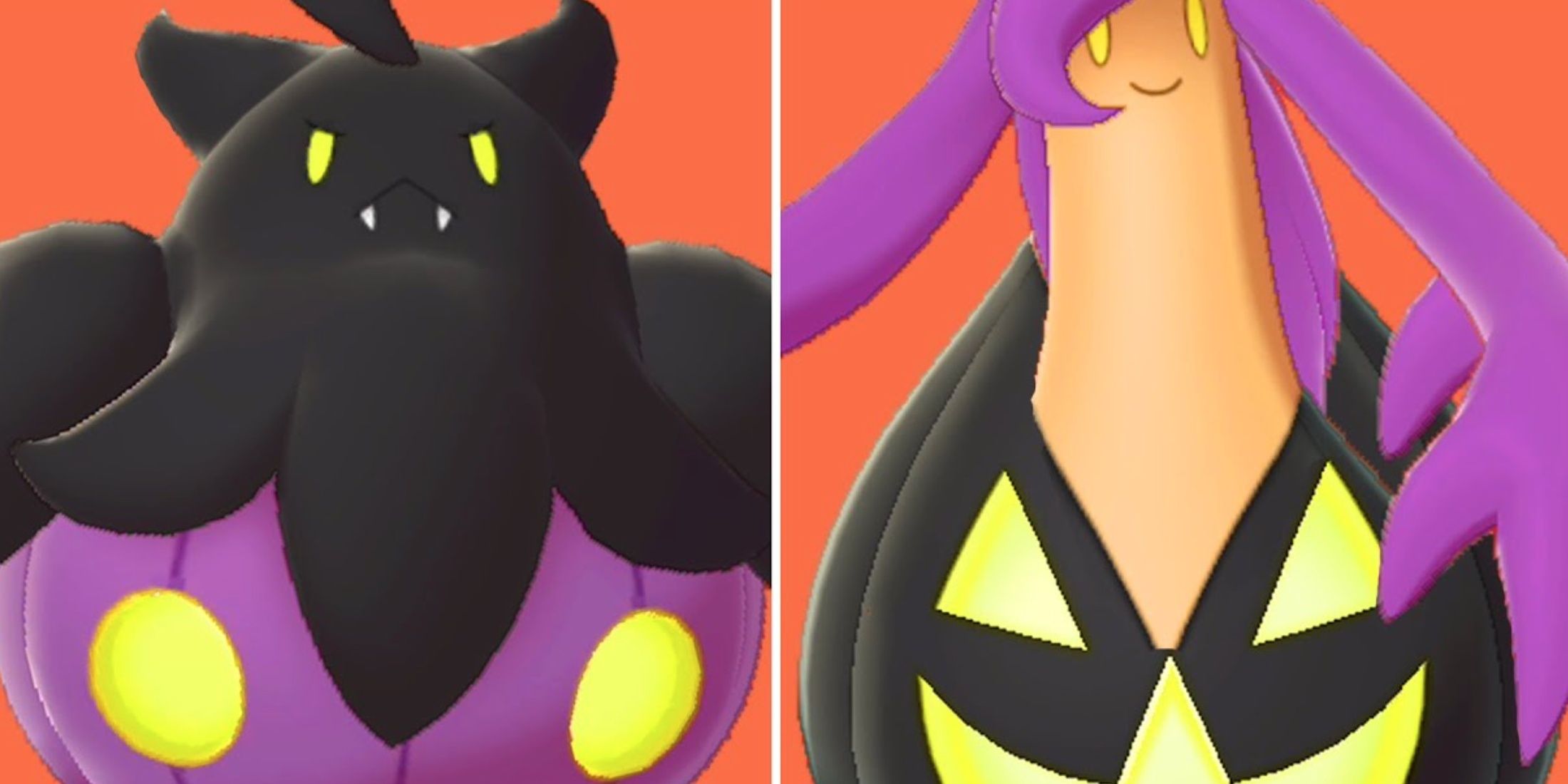 Pokemon Go Best Shiny: Gourgeist and Pumpkaboo looking spooky.