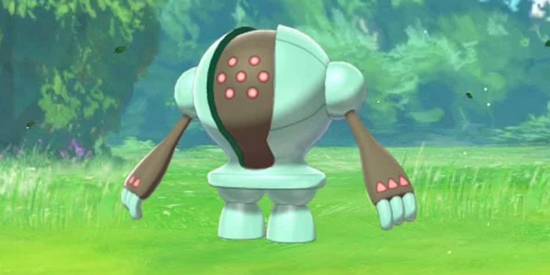 Pokemon Go Shiny Legendary: Registeel standing still in preparation to battle.