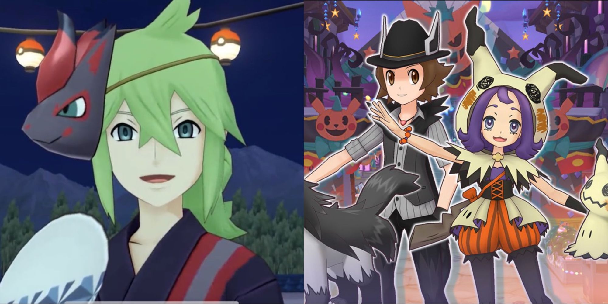 Pokemon Masters Best Seasonal Sync Pairs: N and Zoroark; Hilbert and Mightyena; Acerola and Mimikyu.