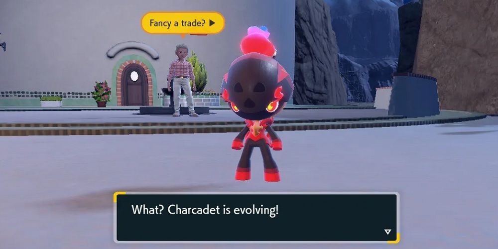 Pokemon Scarlet Charcadet Evolving