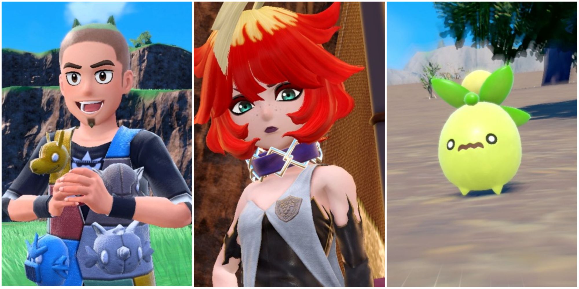 Pokemon Scarlet Violet Split Image Smoliv Mela NPC